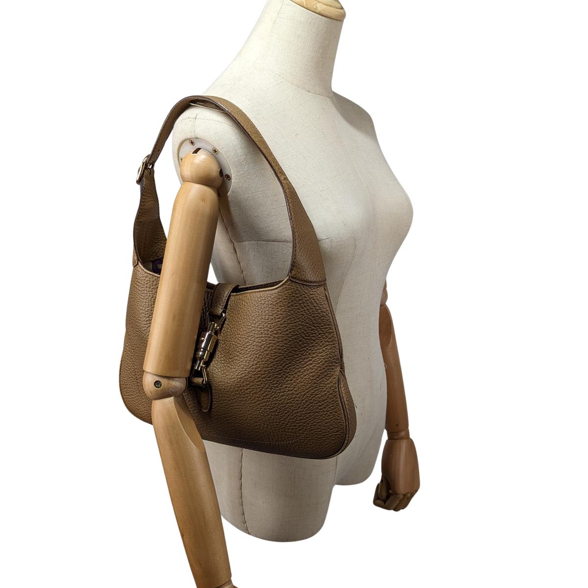 GUCCI Jackie Camel grained leather handbag