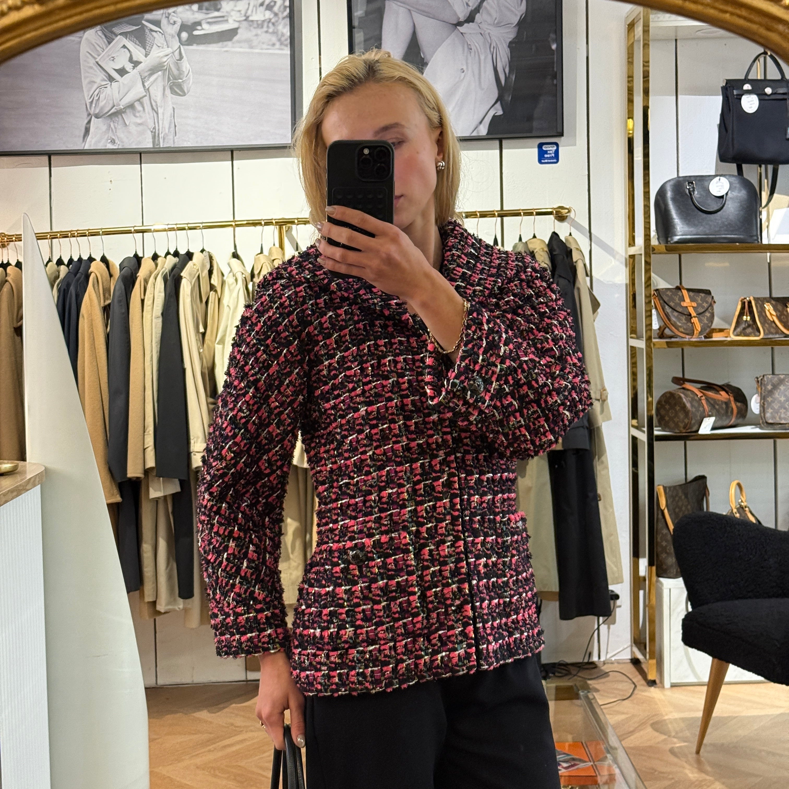 CHANEL S Tweed Rose Jacket