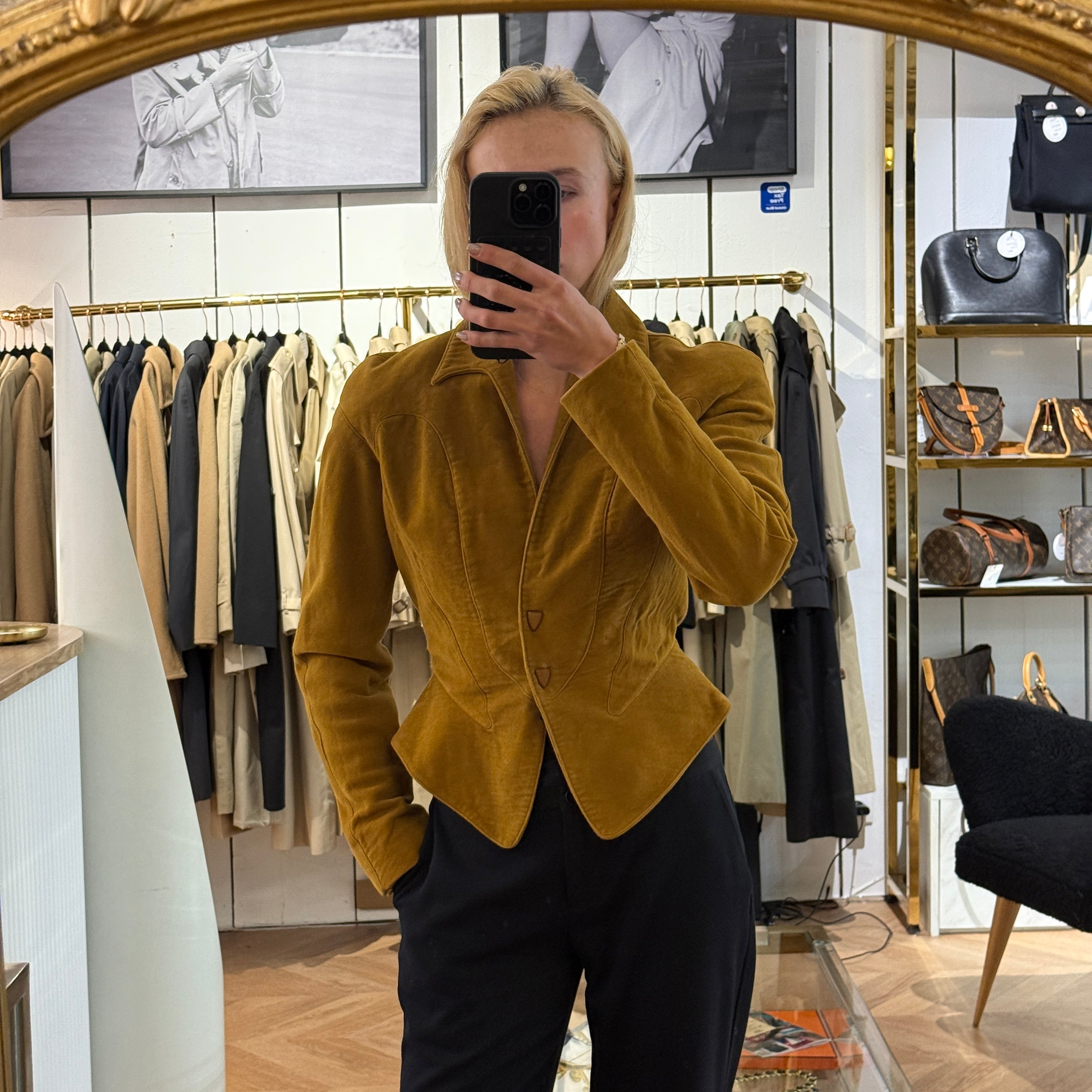MUGLER Jacket XS Brown Cotton