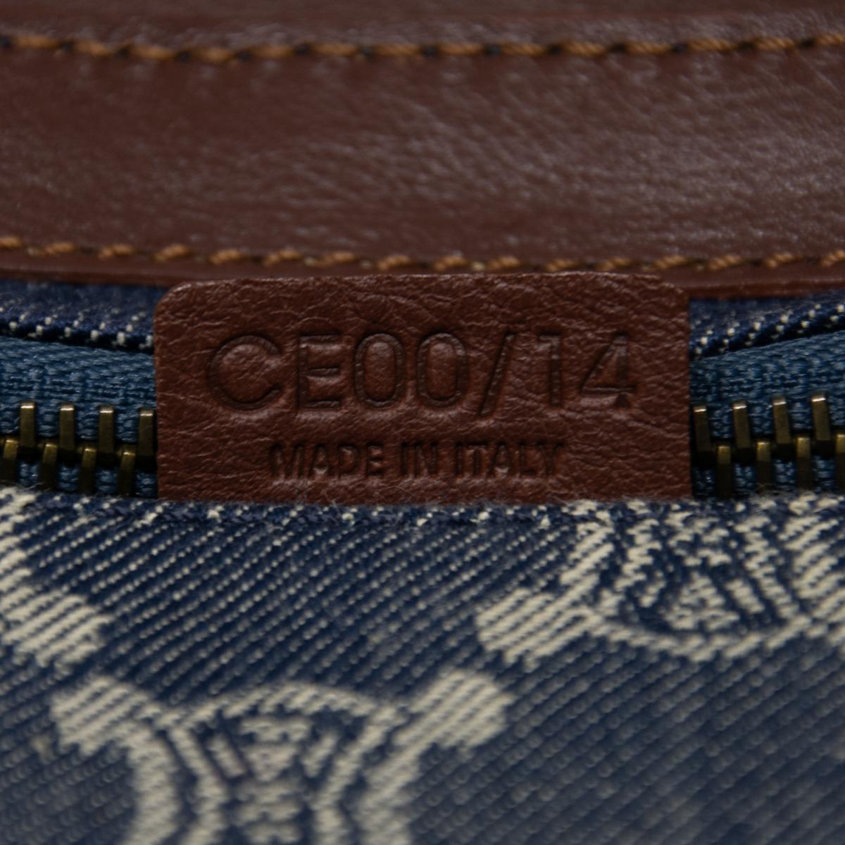 Sac à main CELINE Macadam Triomphe denim Bleu