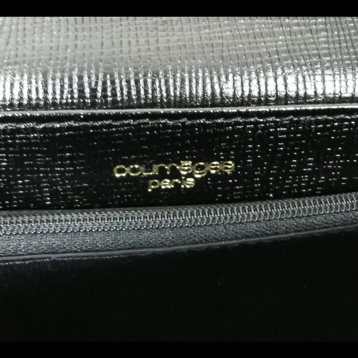 Sac à bandoulière COURREGES 2 way PM cuir Noir