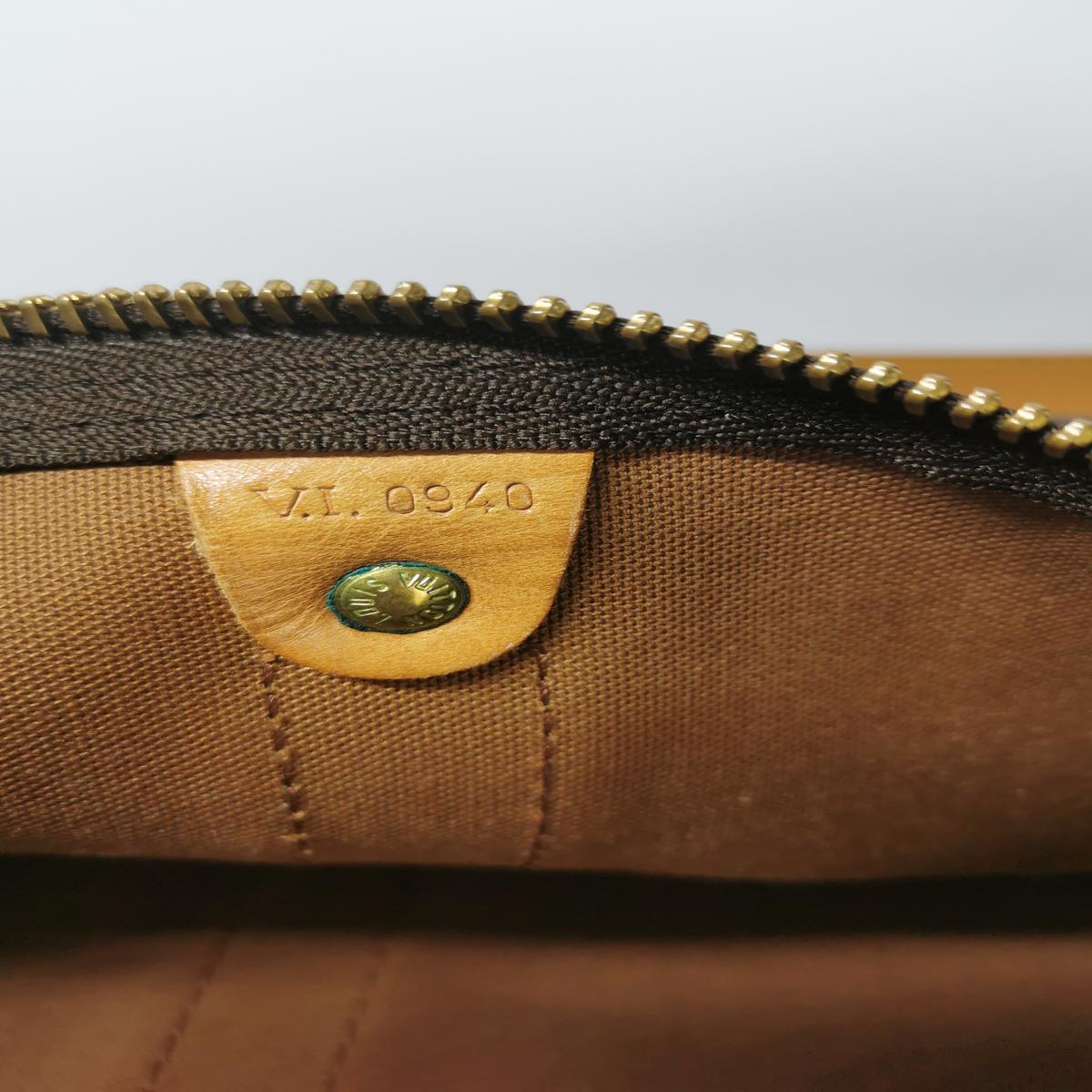 LOUIS VUITTON Keepall 55 canvas and leather travel bag Brown S082426