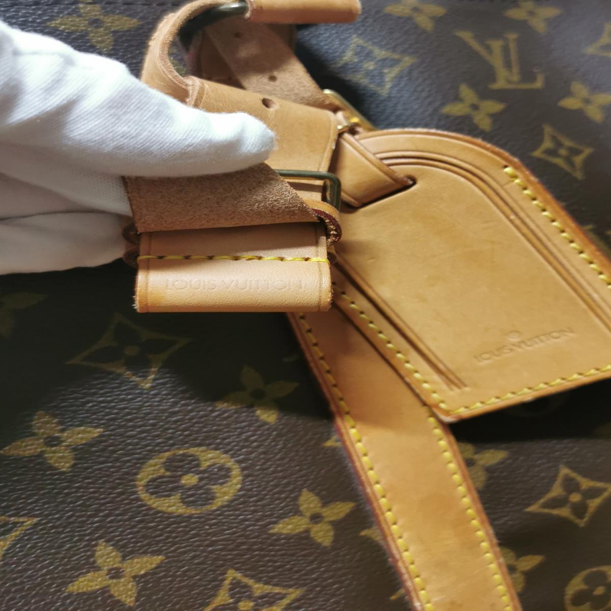 LOUIS VUITTON Keepall 60 canvas and leather travel bag Brown S082427