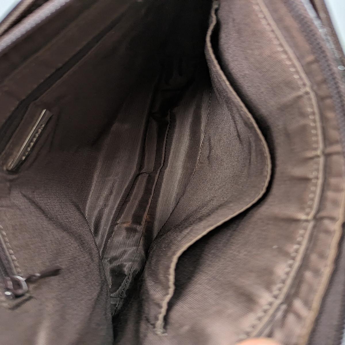 Sac à bandoulière BURBERRY Camera House Check toile et cuir Marron