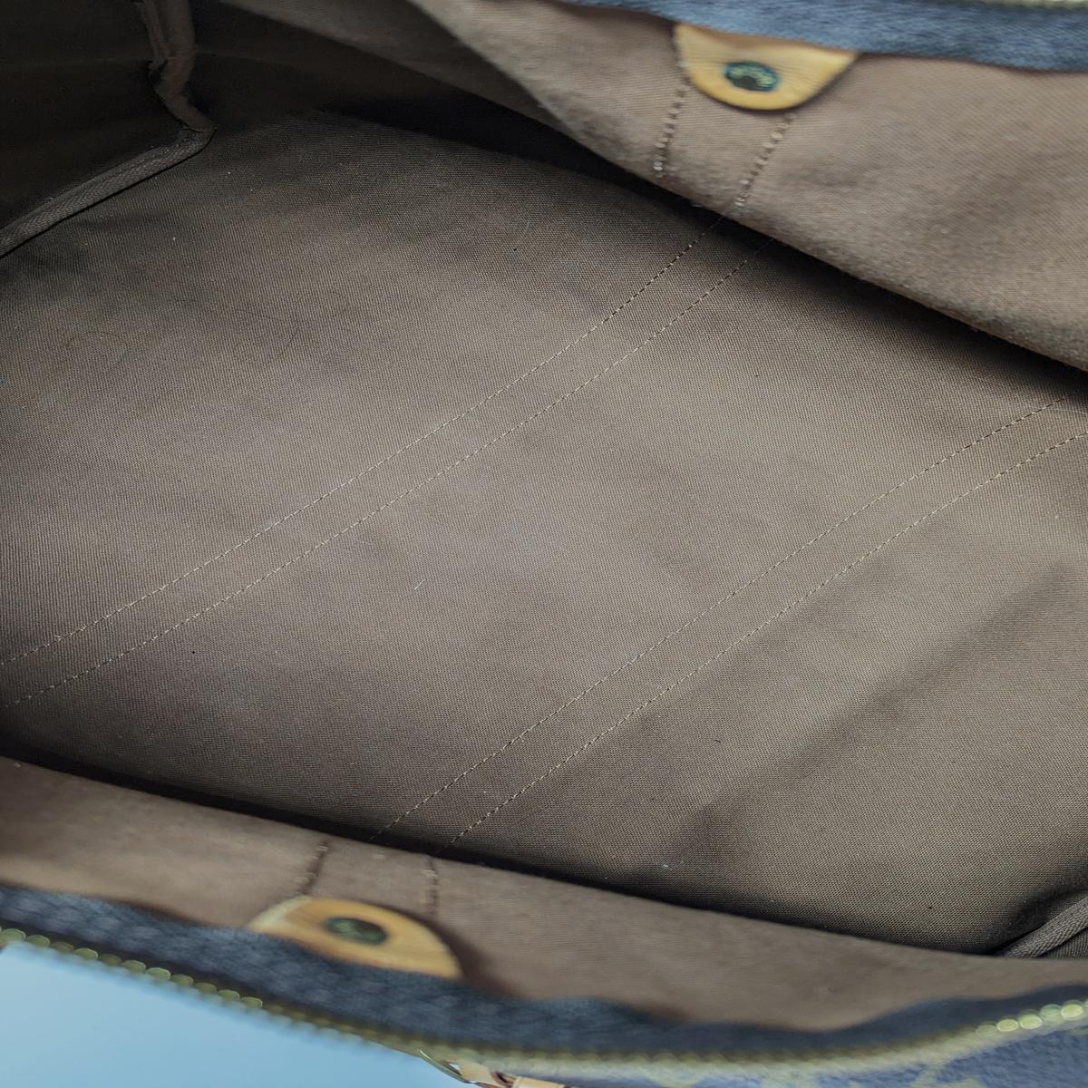 LOUIS VUITTON Keepall 50 canvas and leather travel bag Brown S082420