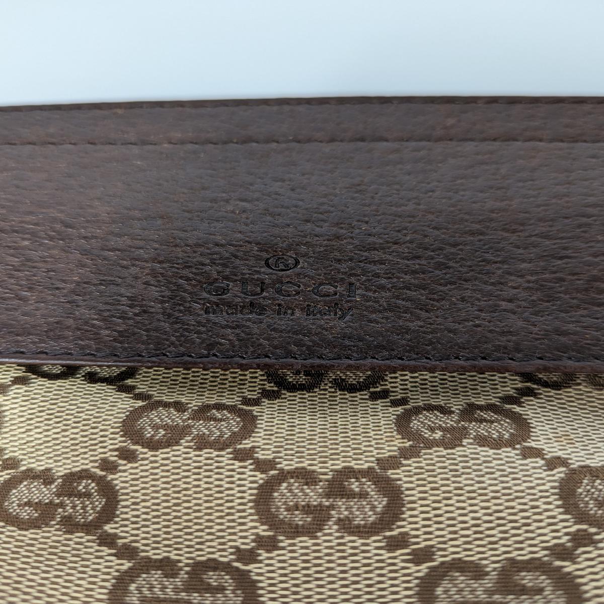 GUCCI GG Ophidia canvas and leather handbag Brown