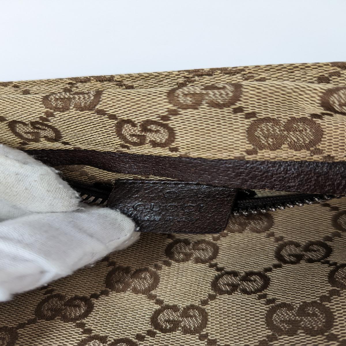 GUCCI GG Ophidia canvas and leather handbag Brown