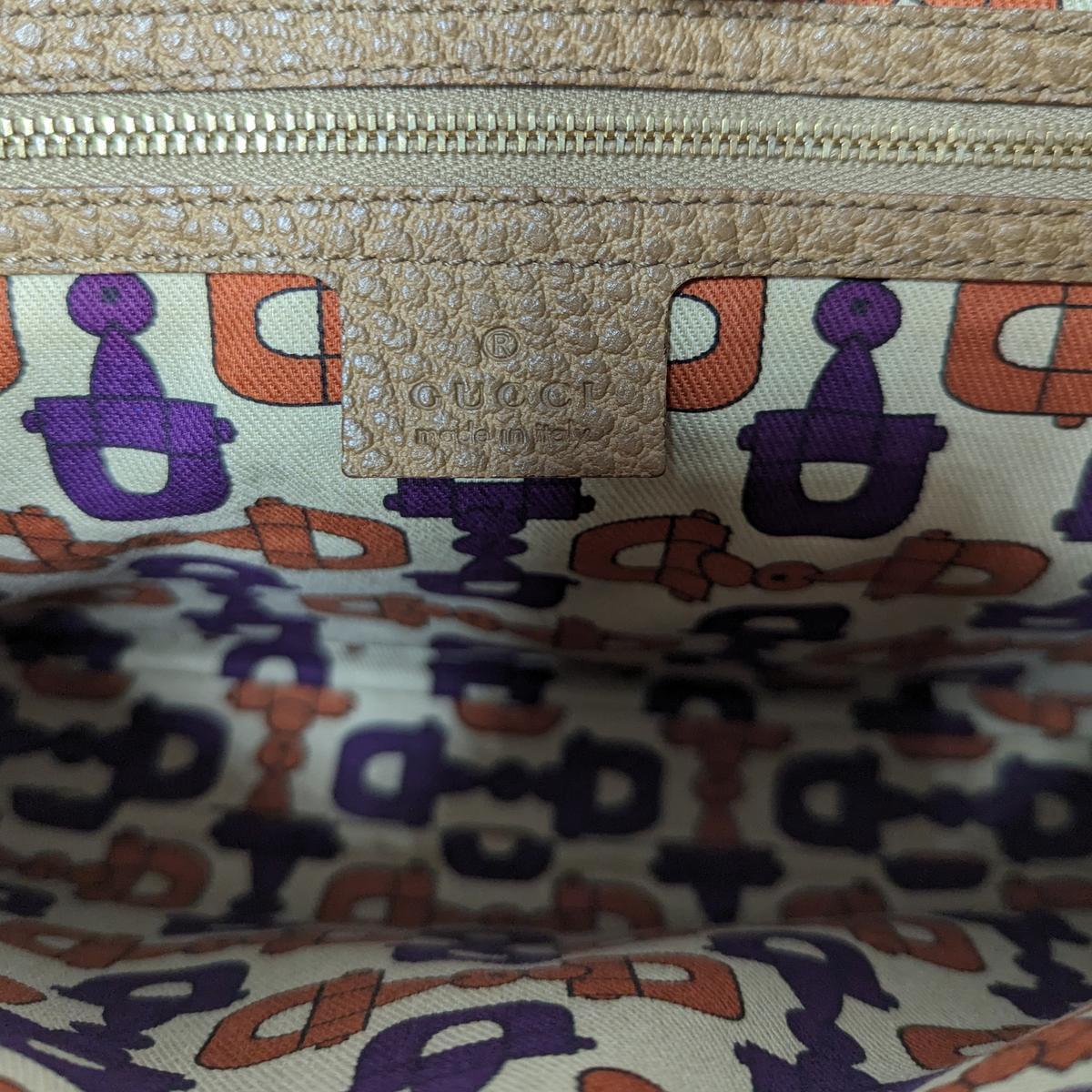 GUCCI Jackie Camel grained leather handbag