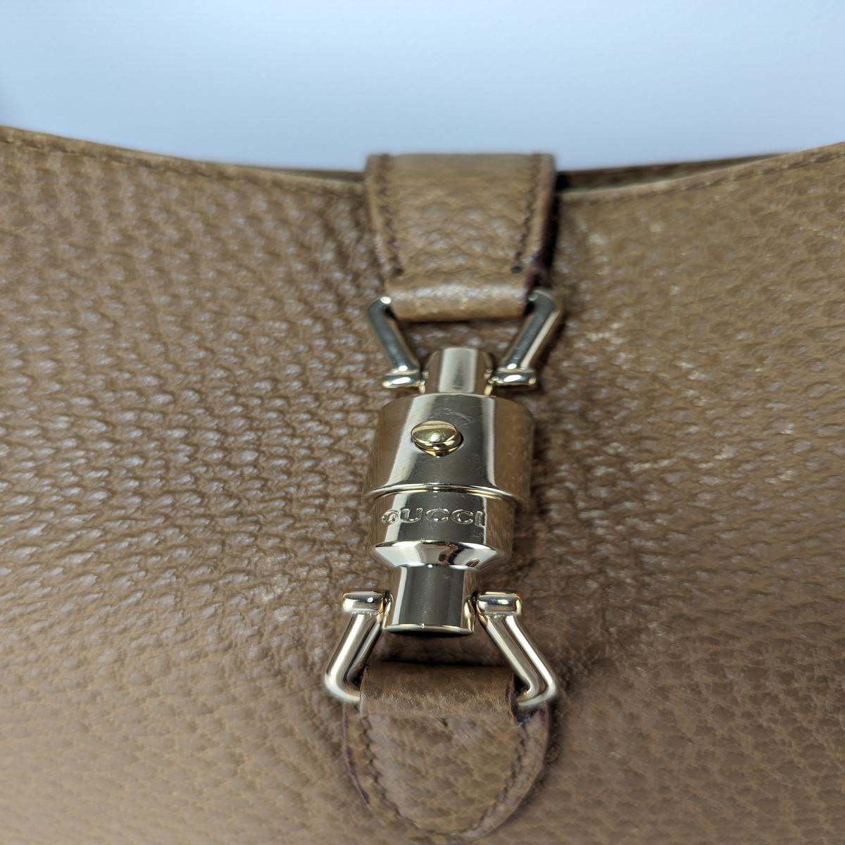 GUCCI Jackie Camel grained leather handbag