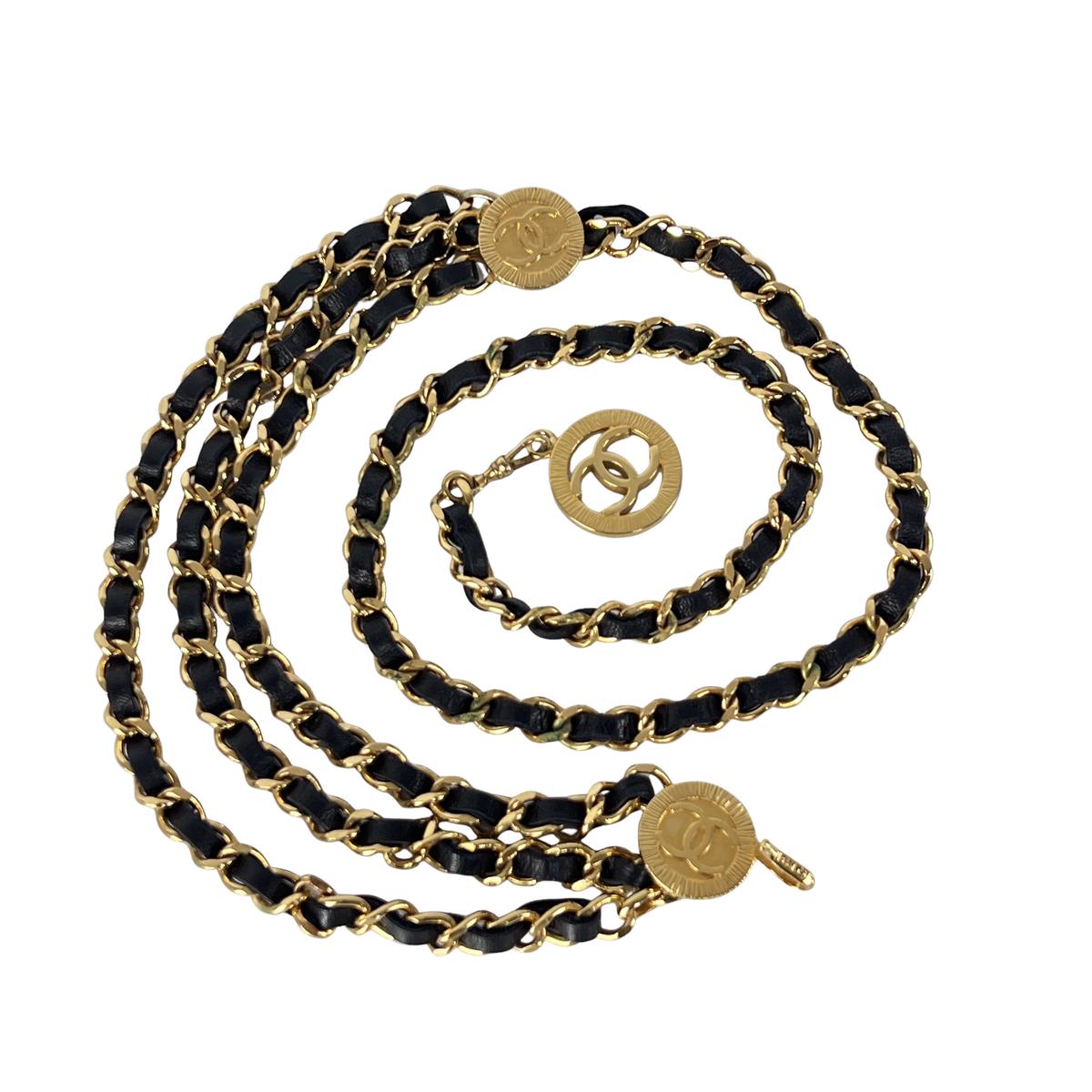 Ceinture CHANEL CC Chaîne entrelacée métal doré