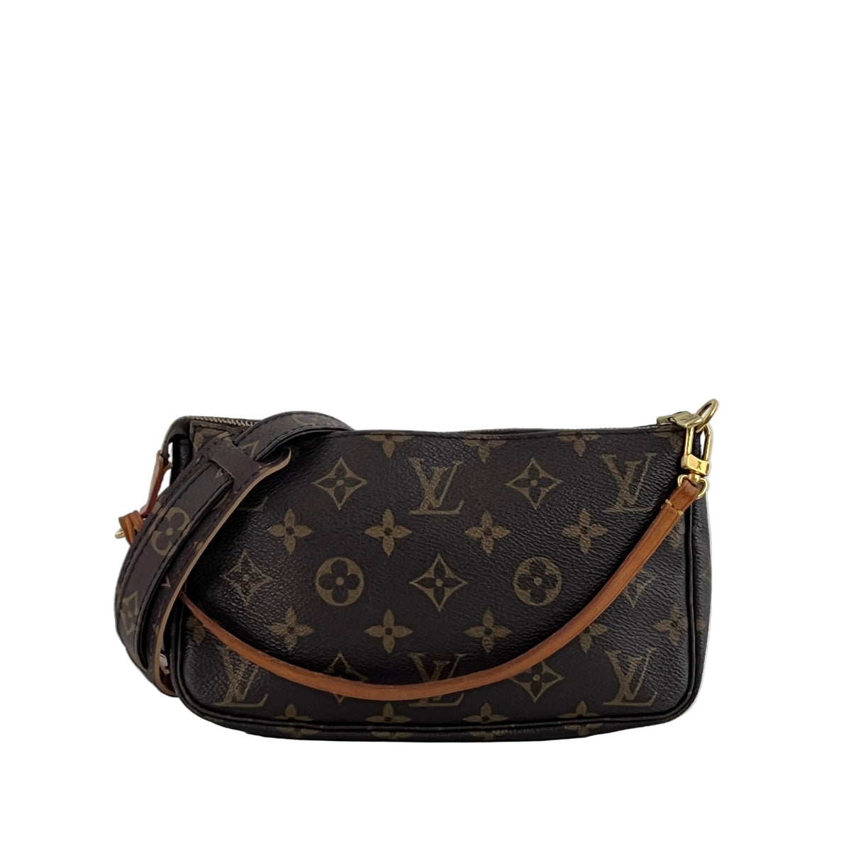 LOUIS VUITTON Pochette Accessoires crossbody bag in brown canvas and leather, vintage 2000