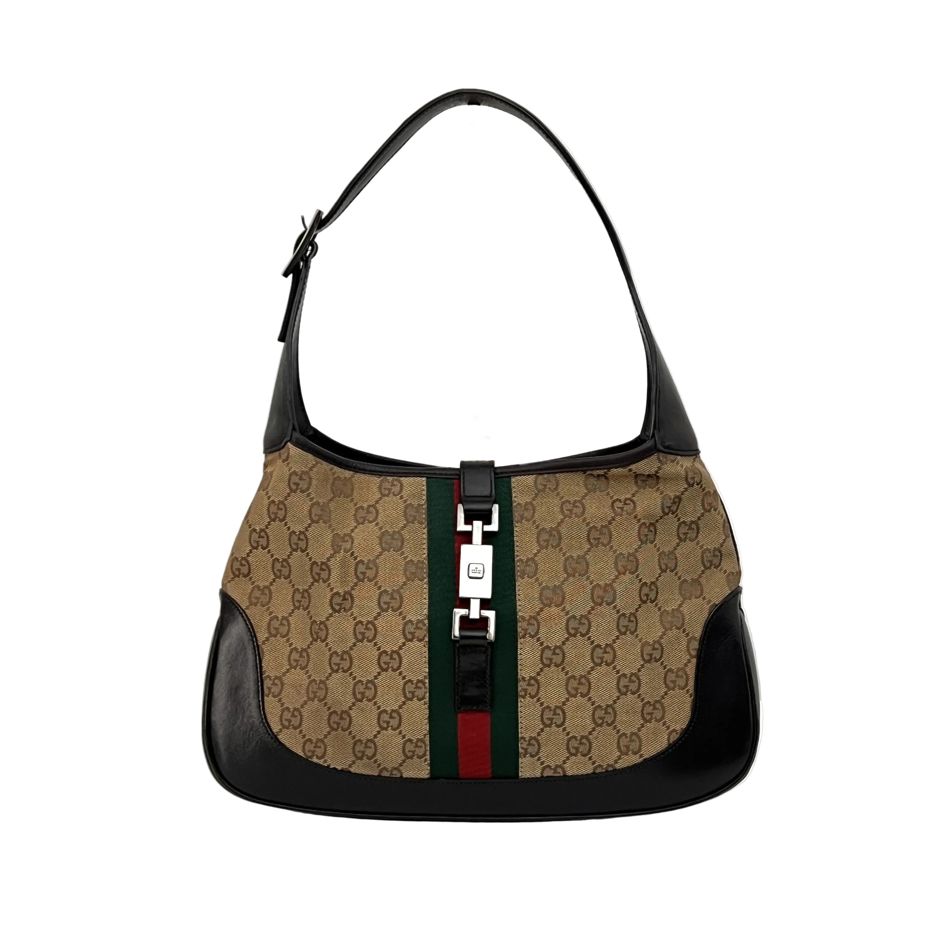 Sac GUCCI Jackie Iconique toile et cuir marron