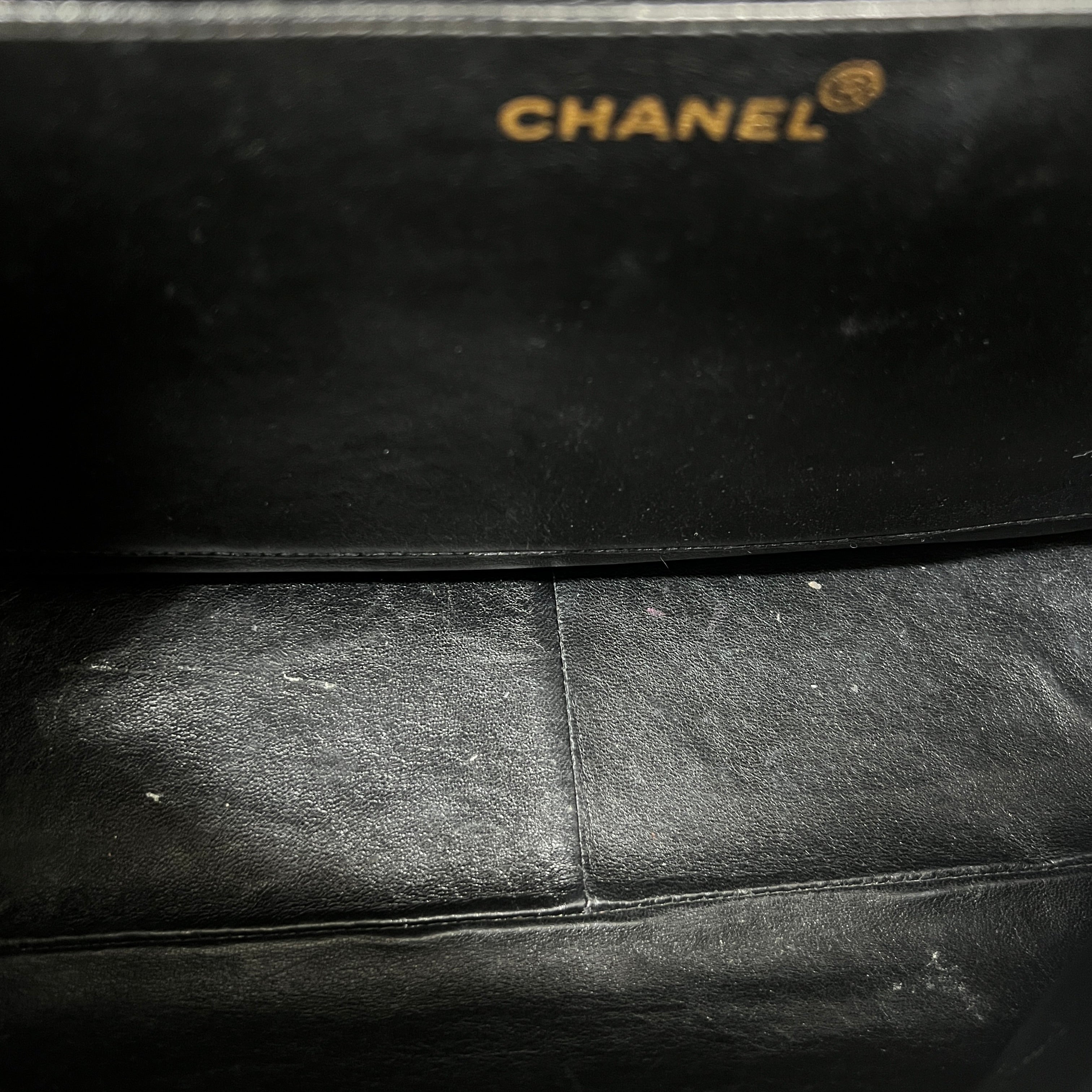 Sac à main CHANEL Jumbo toile  noir