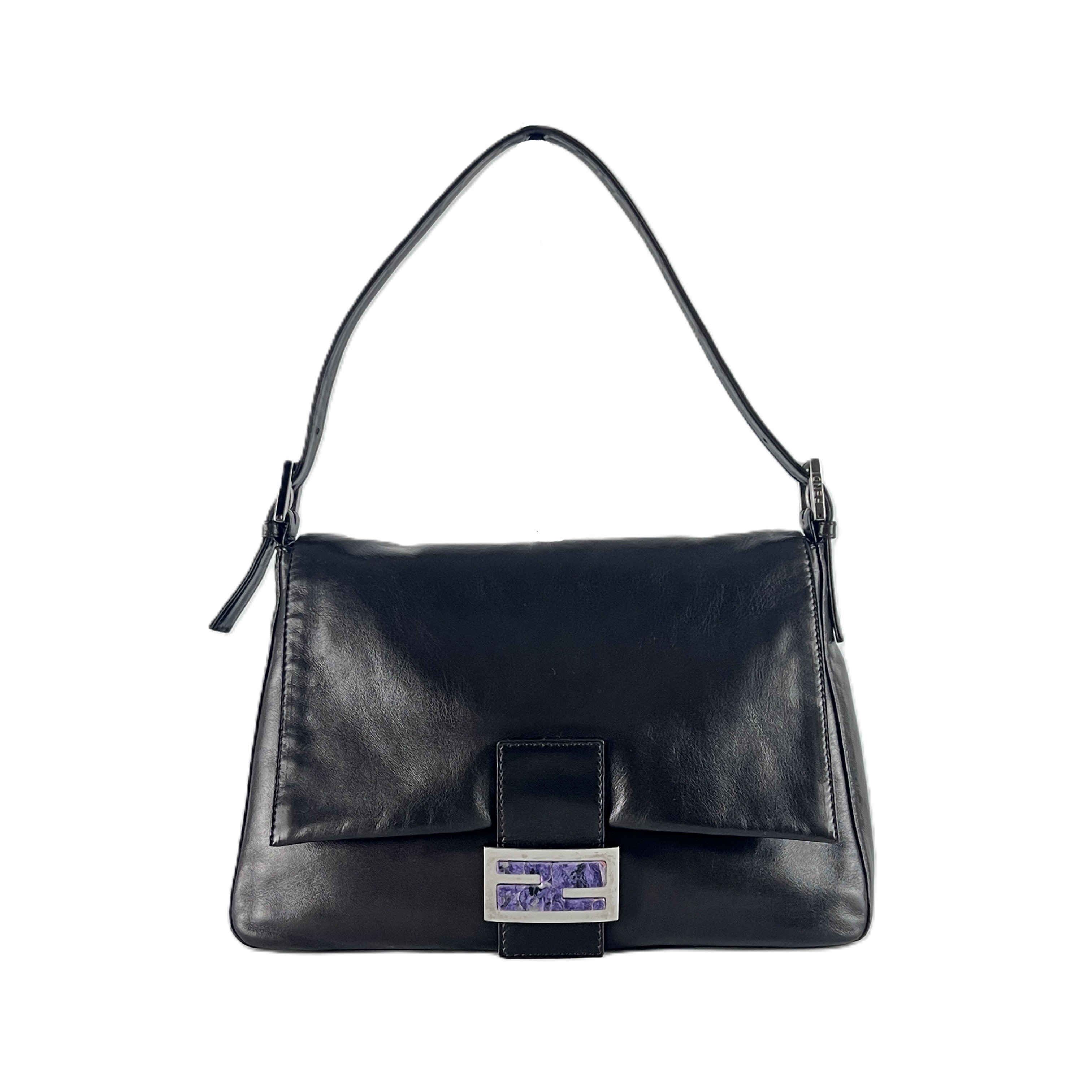 Sac à main FENDI Mamma Leather cuir marron
