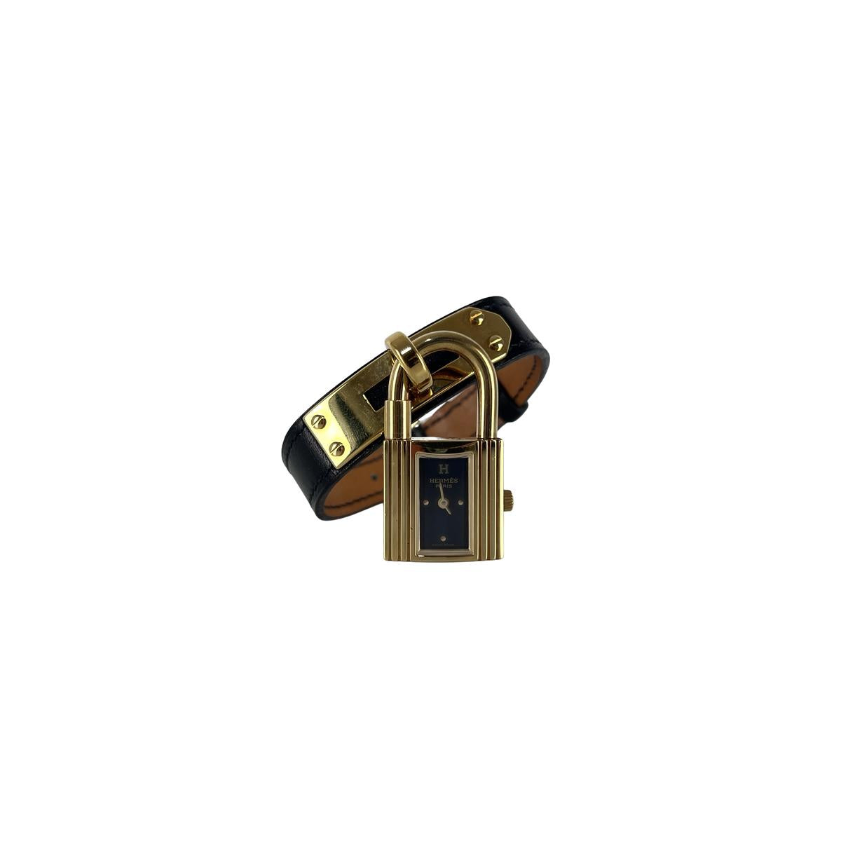 Montre HERMÈS Kelly plaqué or doré