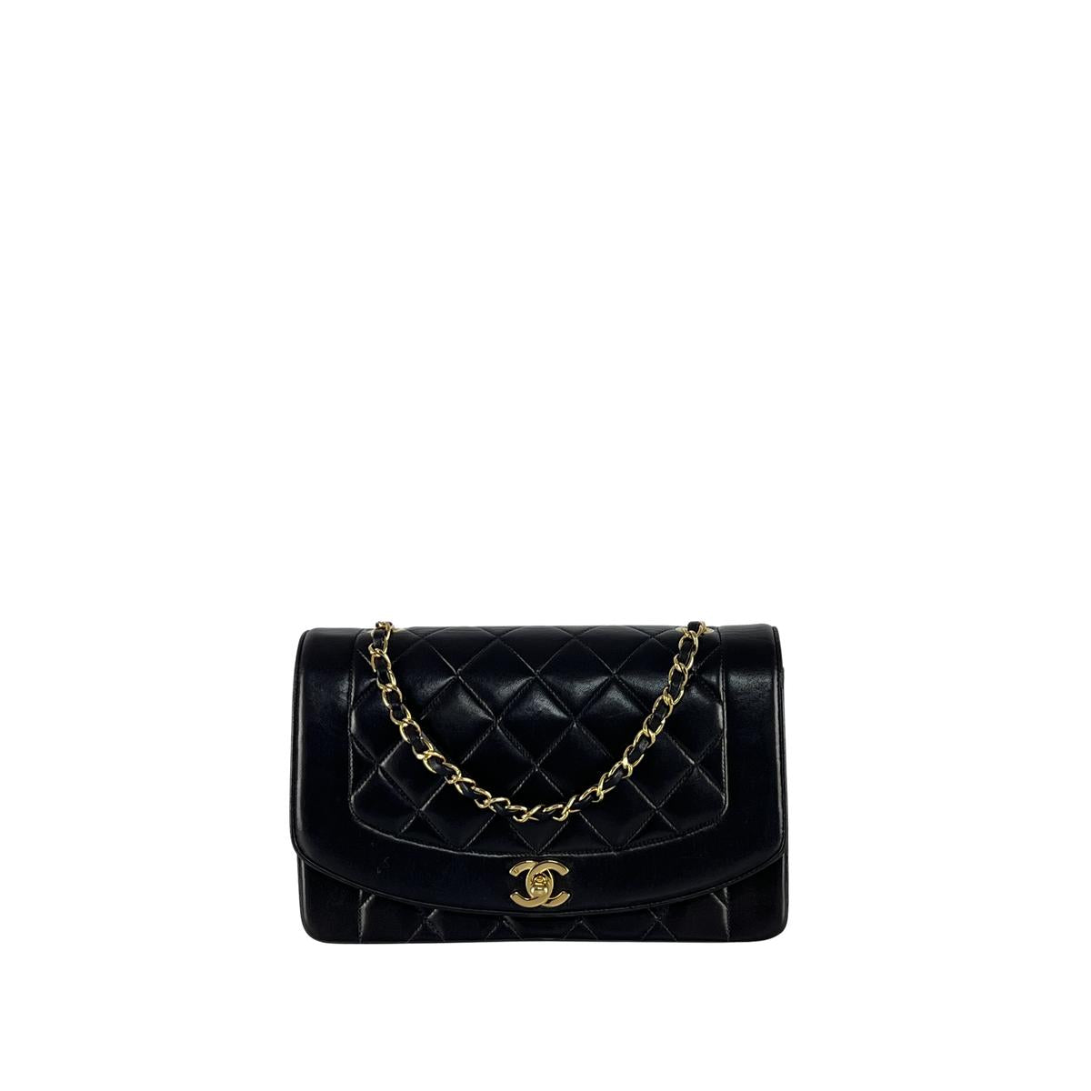 Sac à main CHANEL Diana cuir noir