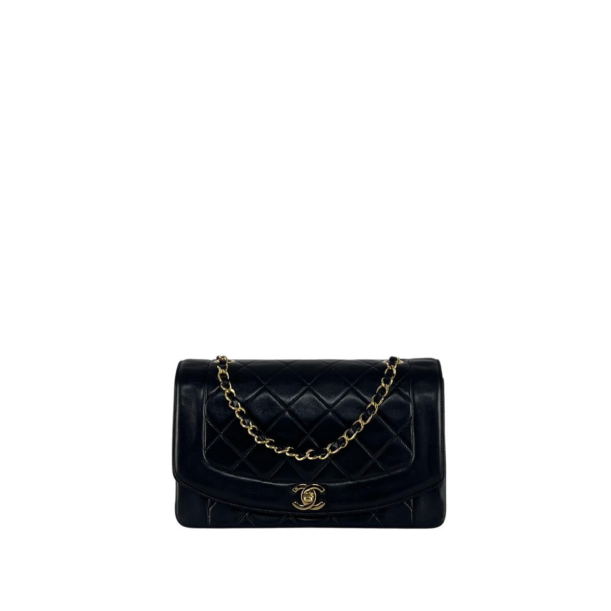 Sac à main CHANEL Diana cuir noir
