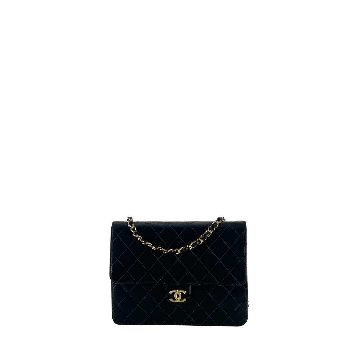 Sac à main CHANEL Single Flap cuir noir