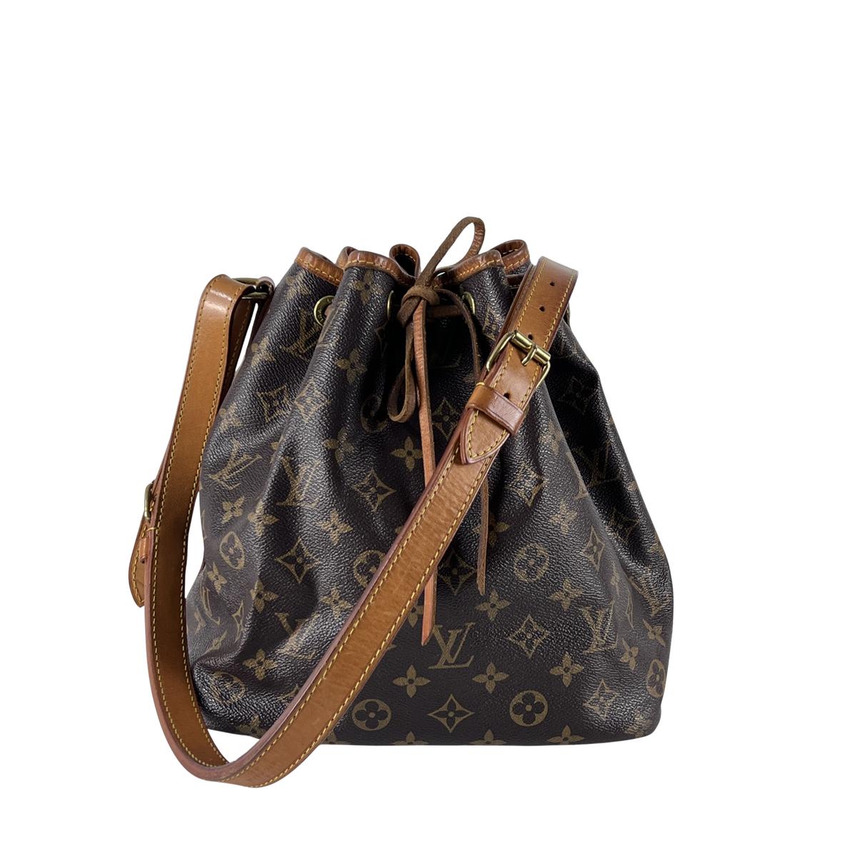 Sac à main LOUIS VUITTON Noé toile et cuir marron
