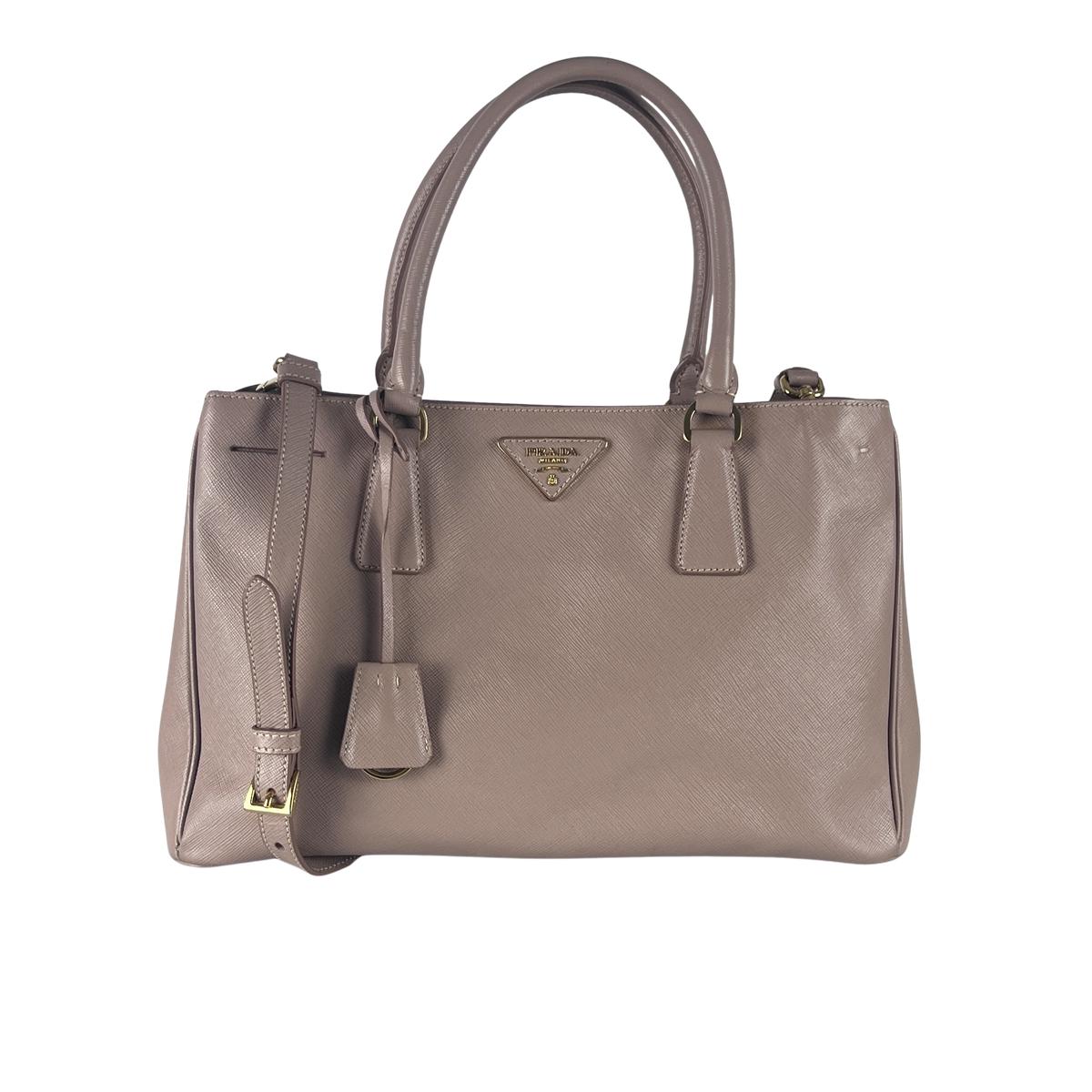 Sac à main PRADA Galleria cuir beige