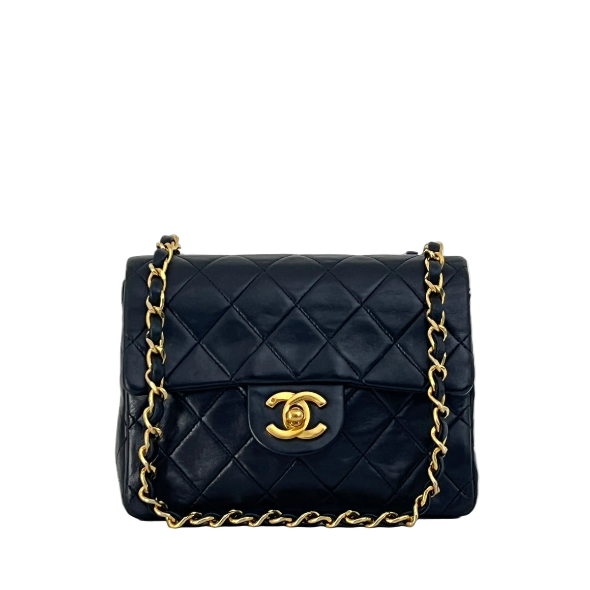 CHANEL Classic Mini shoulder bag in black lambskin, vintage 1989-1991