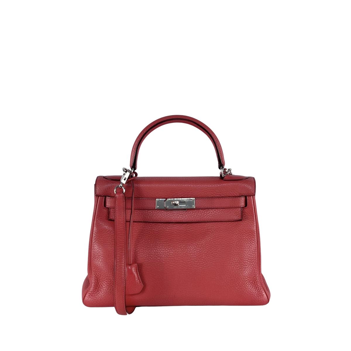 Sac à main HERMES Kelly 28 cuir rose