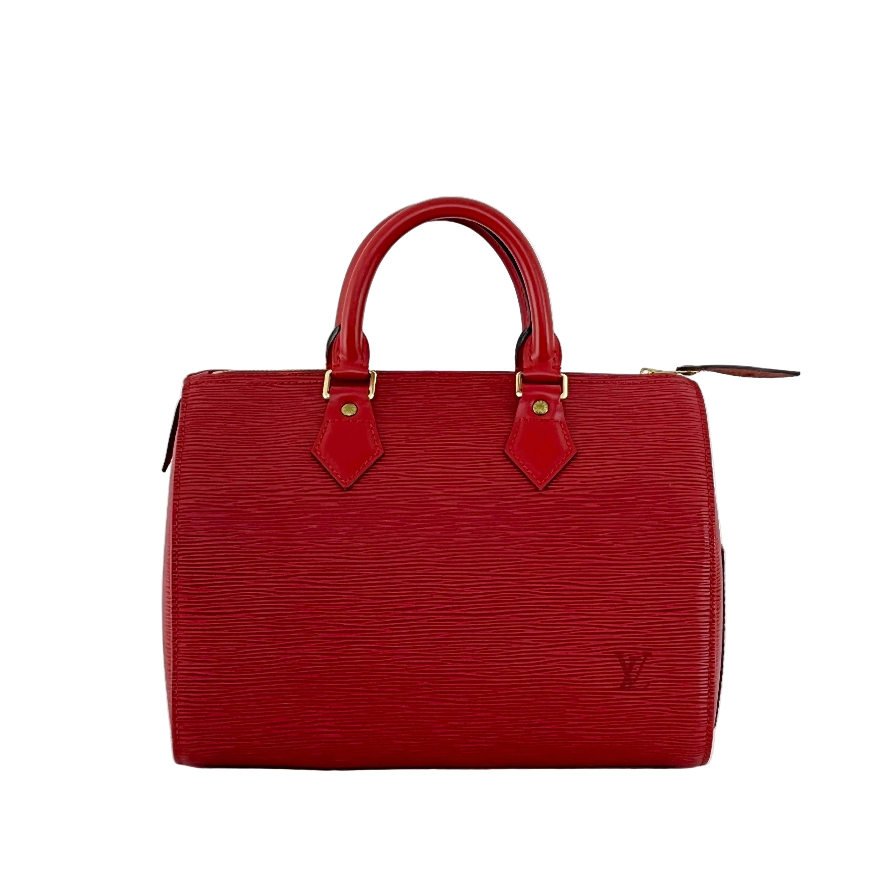 Sac à main LOUIS VUITTON Speedy 30 cuir épi rouge