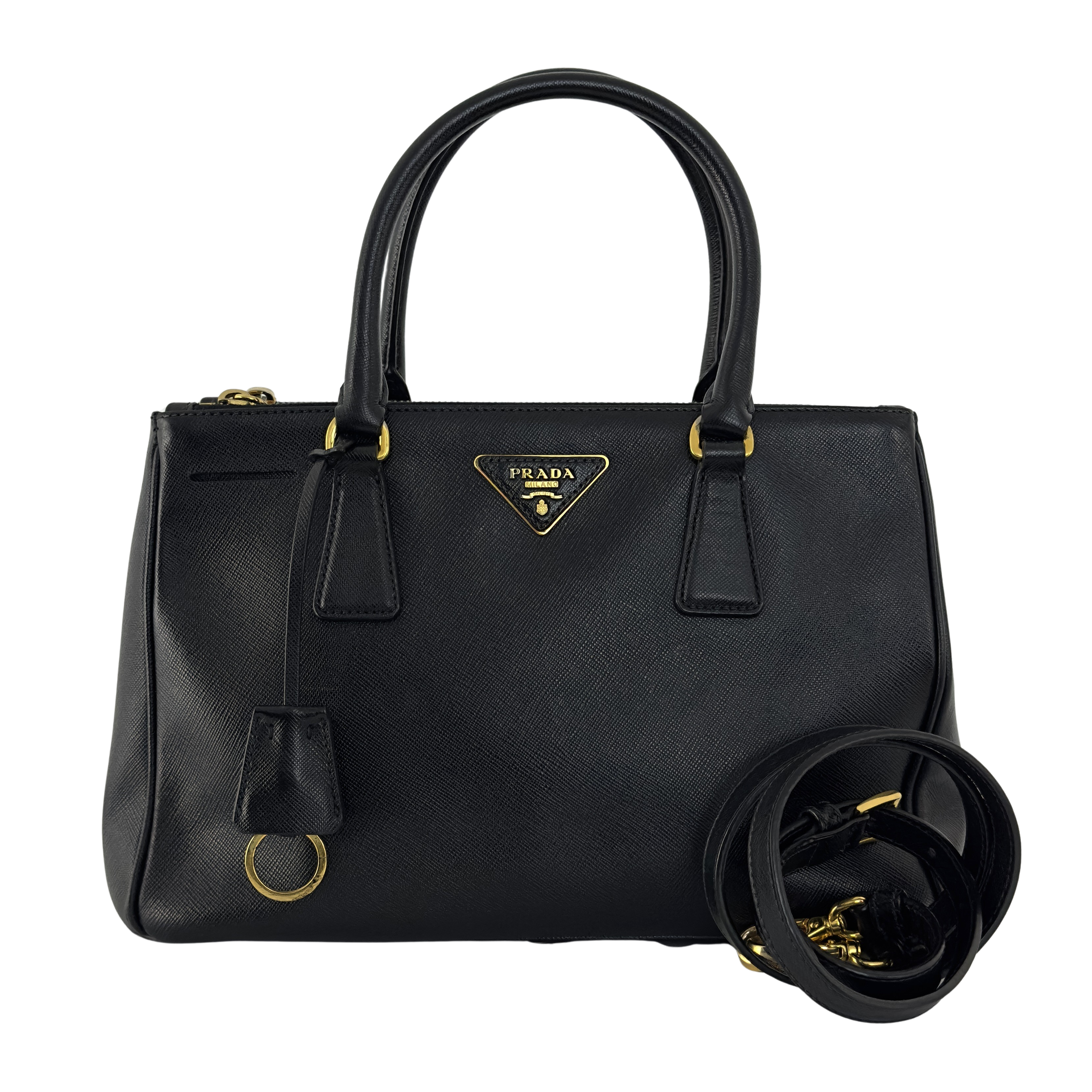 Sac à main PRADA Galleria cuir noir