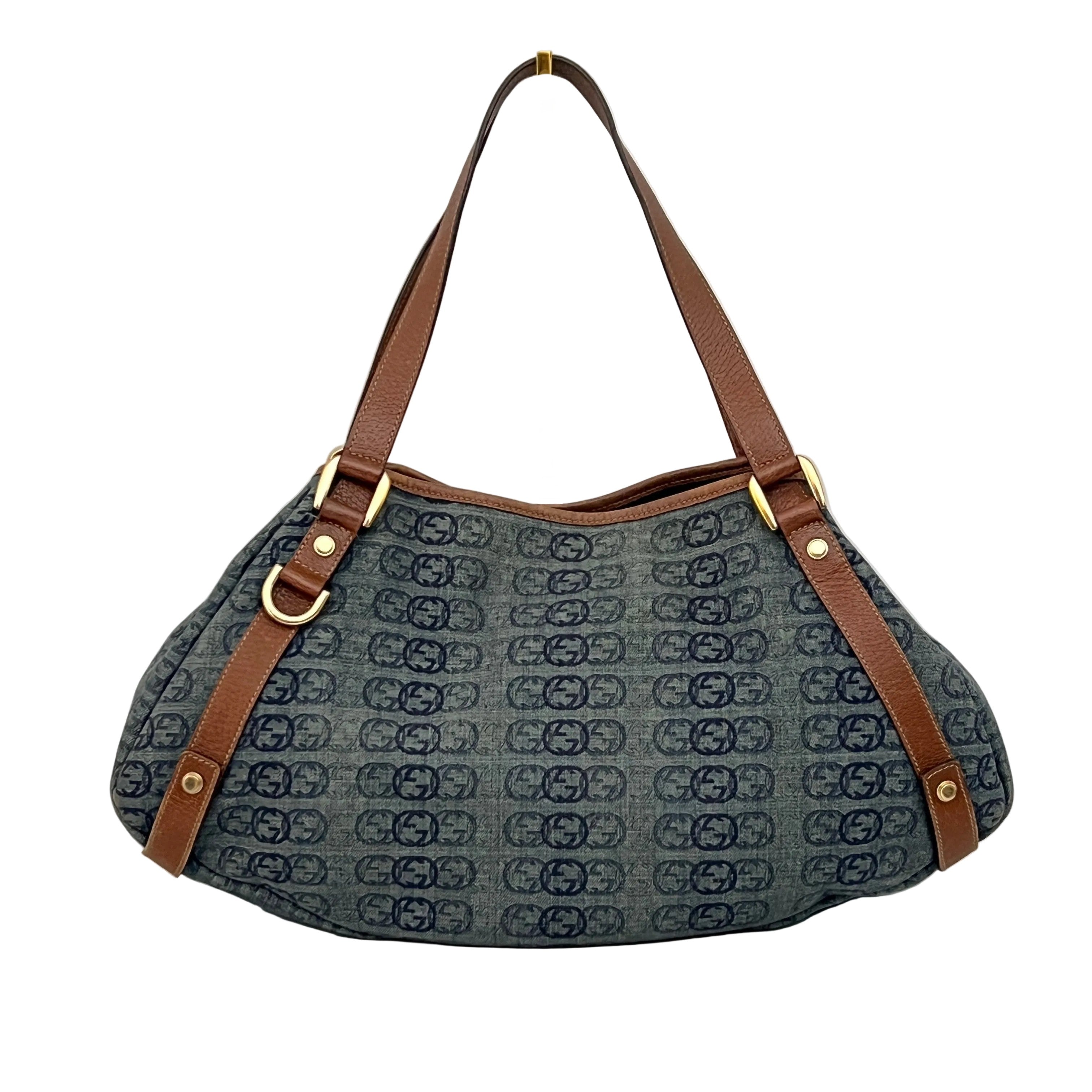Sac GUCCI Abbey Hobo denim bleu