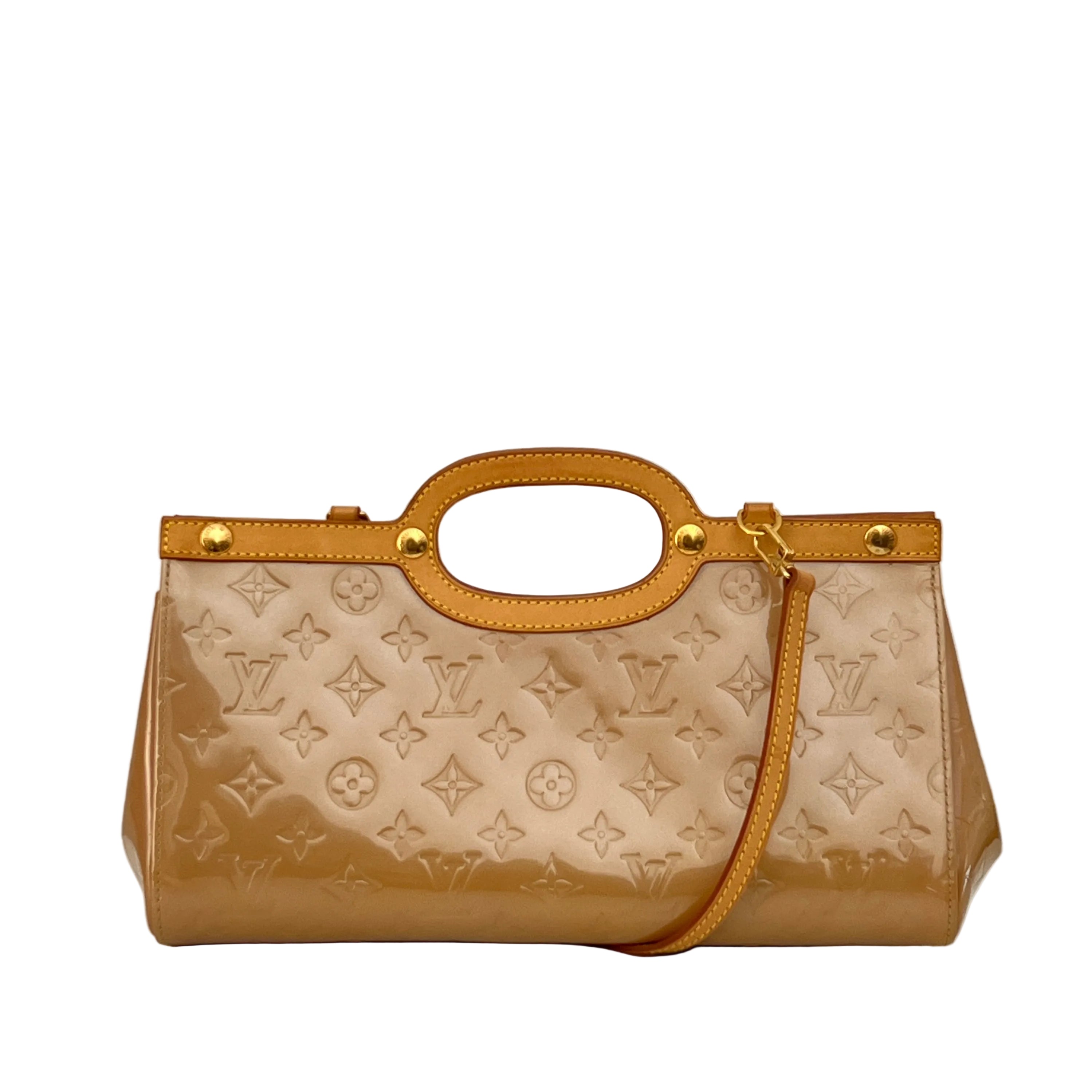 Sac LOUIS VUITTON Roxbury cuir verni marron noisette