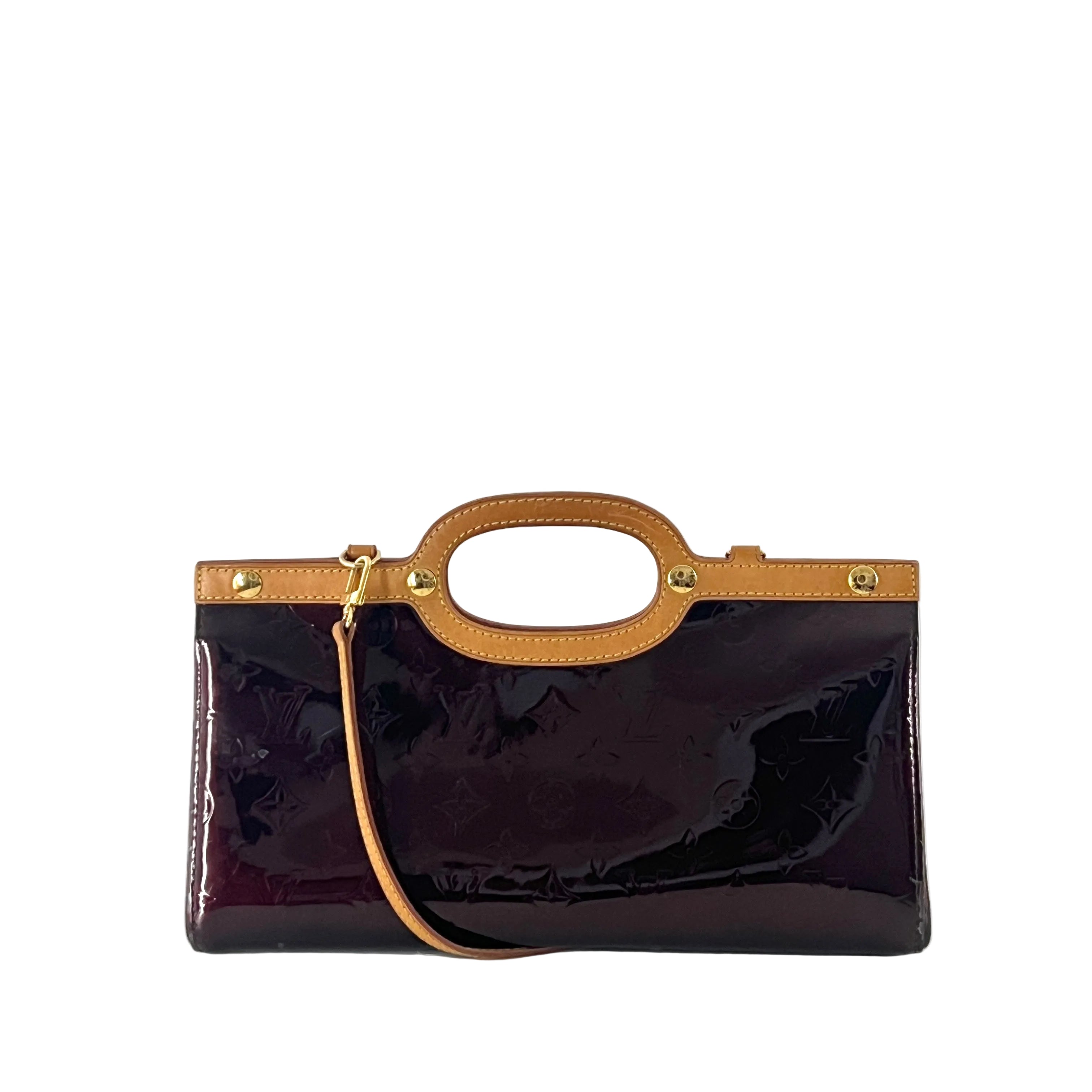 Sac à main LOUIS VUITTON Roxbury cuir verni violet