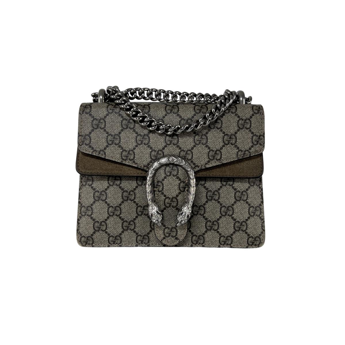 Sac à main GUCCI Dionysus toile et cuir marron