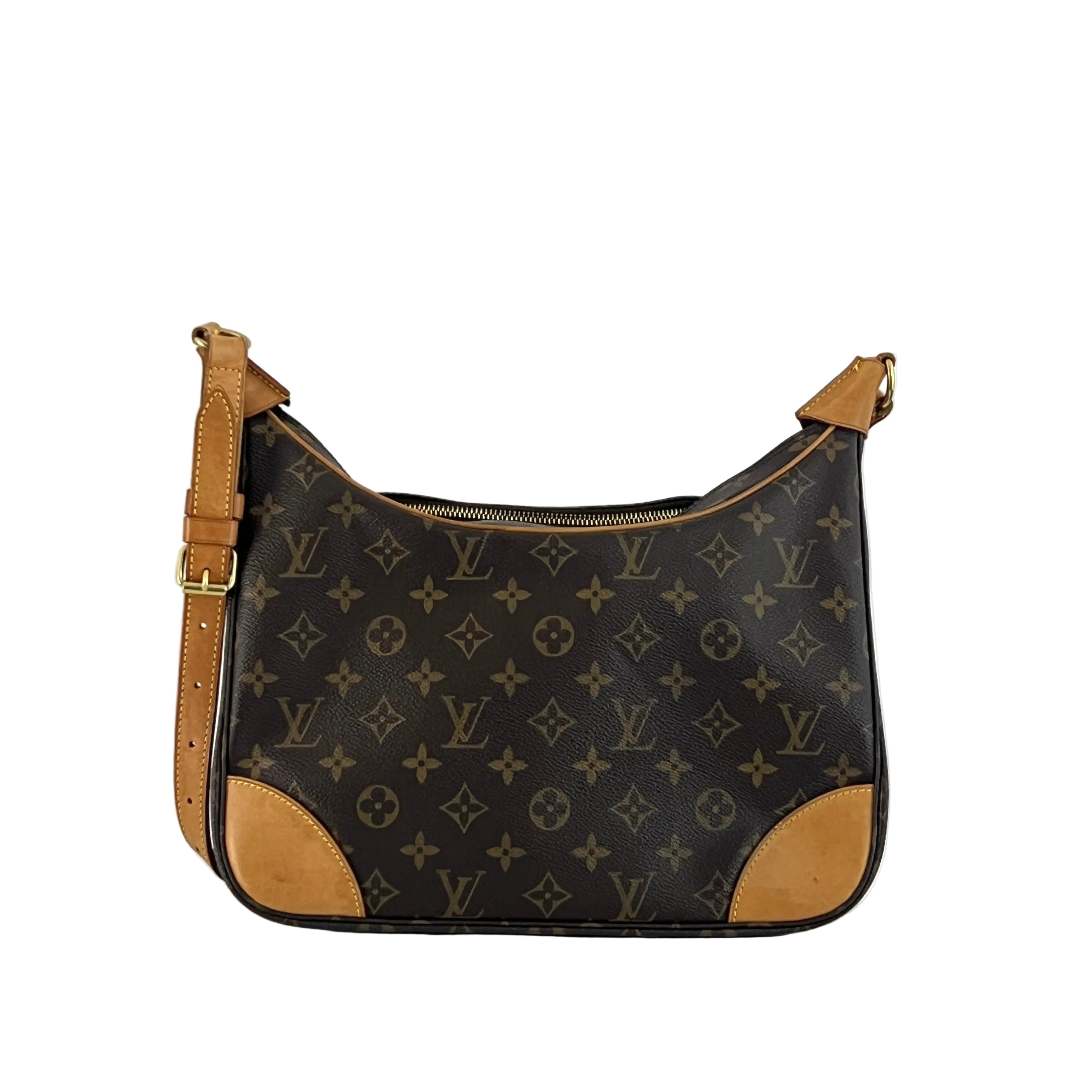 Sac à main LOUIS VUITTON Boulogne 30 toile et cuir marron