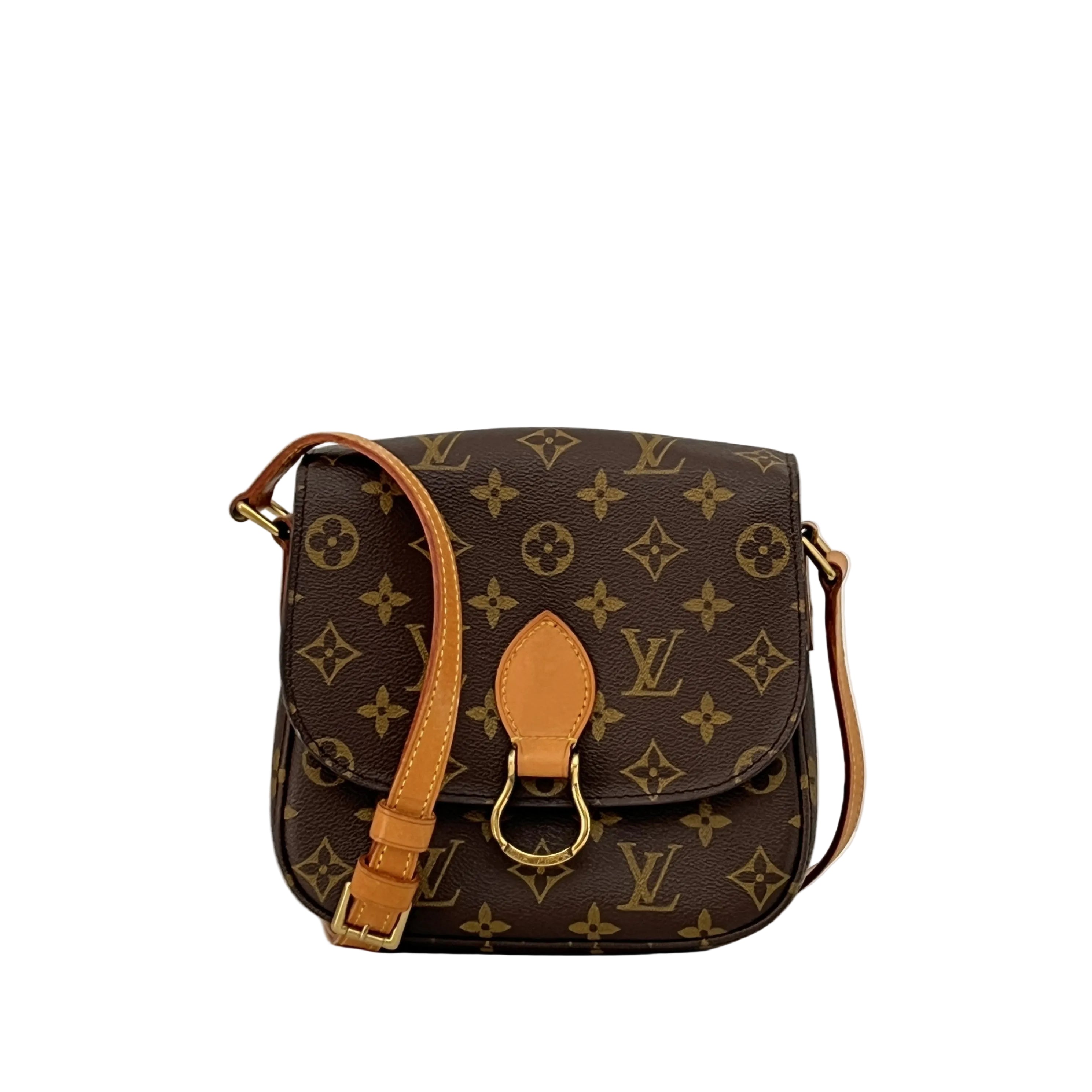 Sac à bandoulière LOUIS VUITTON Mini Saint Cloud toile et cuir marron