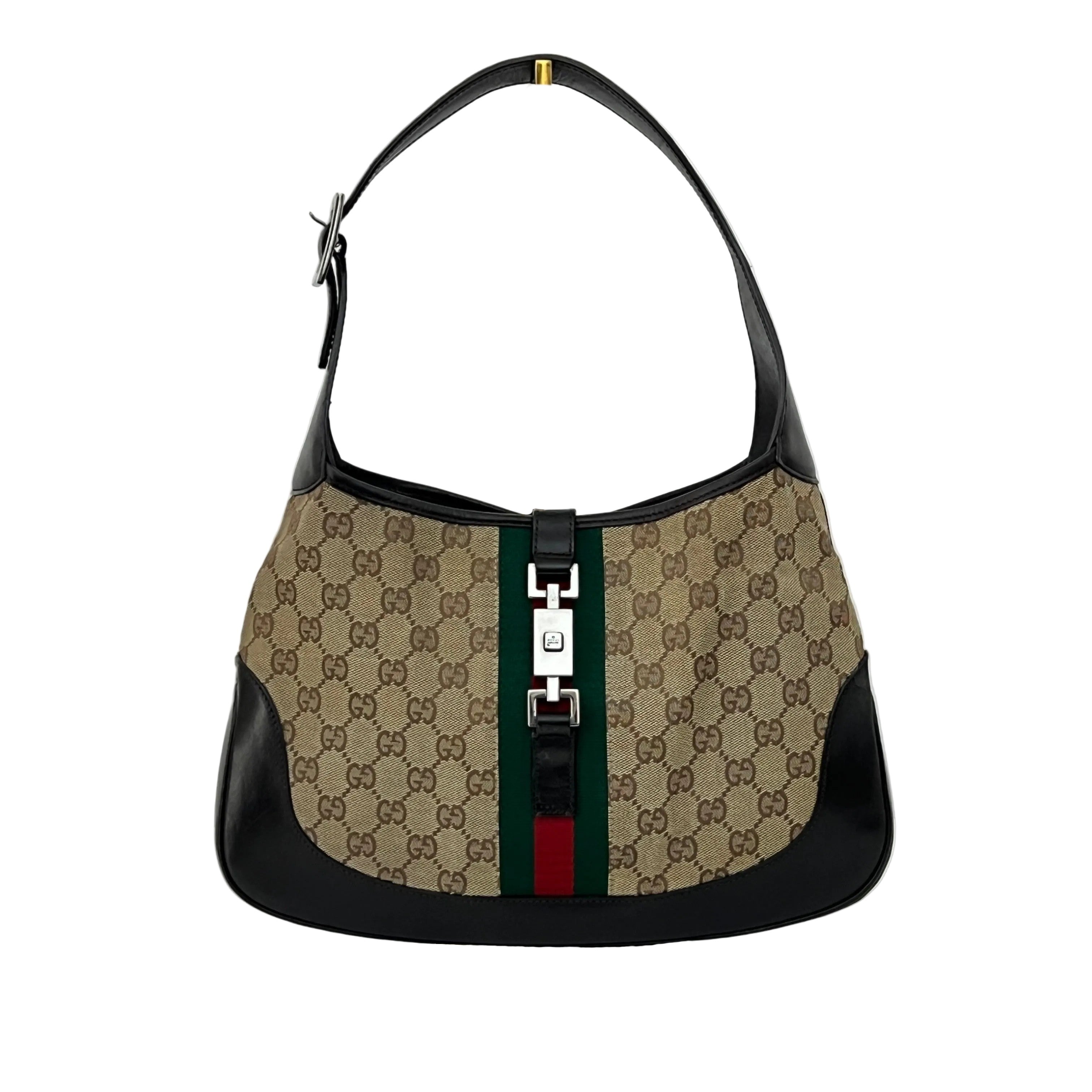 Sac GUCCI Jackie Iconique toile et cuir marron