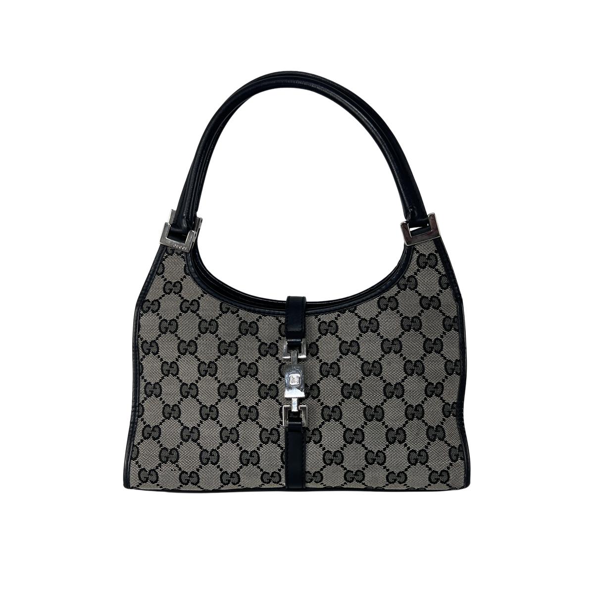 Sac à main GUCCI Jackie toile et cuir marron
