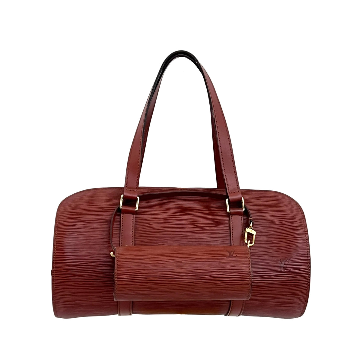 Sac LOUIS VUITTON Soufflot cuir épi marron vintage 1997
