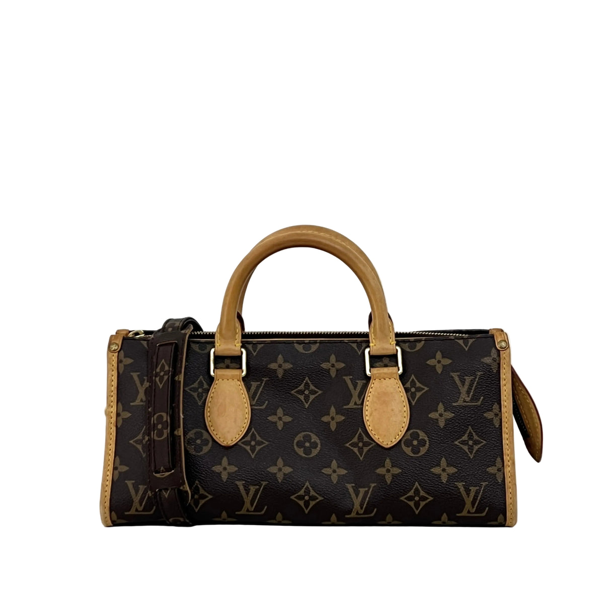 Sac à bandoulière LOUIS VUITTON Popincourt toile et cuir marron vintage 2006