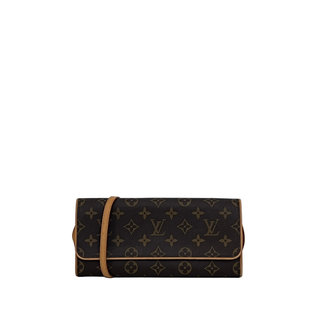 LOUIS VUITTON Twin GM Shoulder Bag in vintage brown canvas and leather 2001