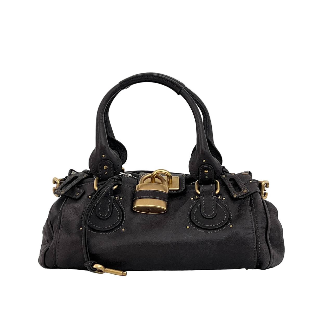 Sac CHLOÉ Paddington cuir grainé marron