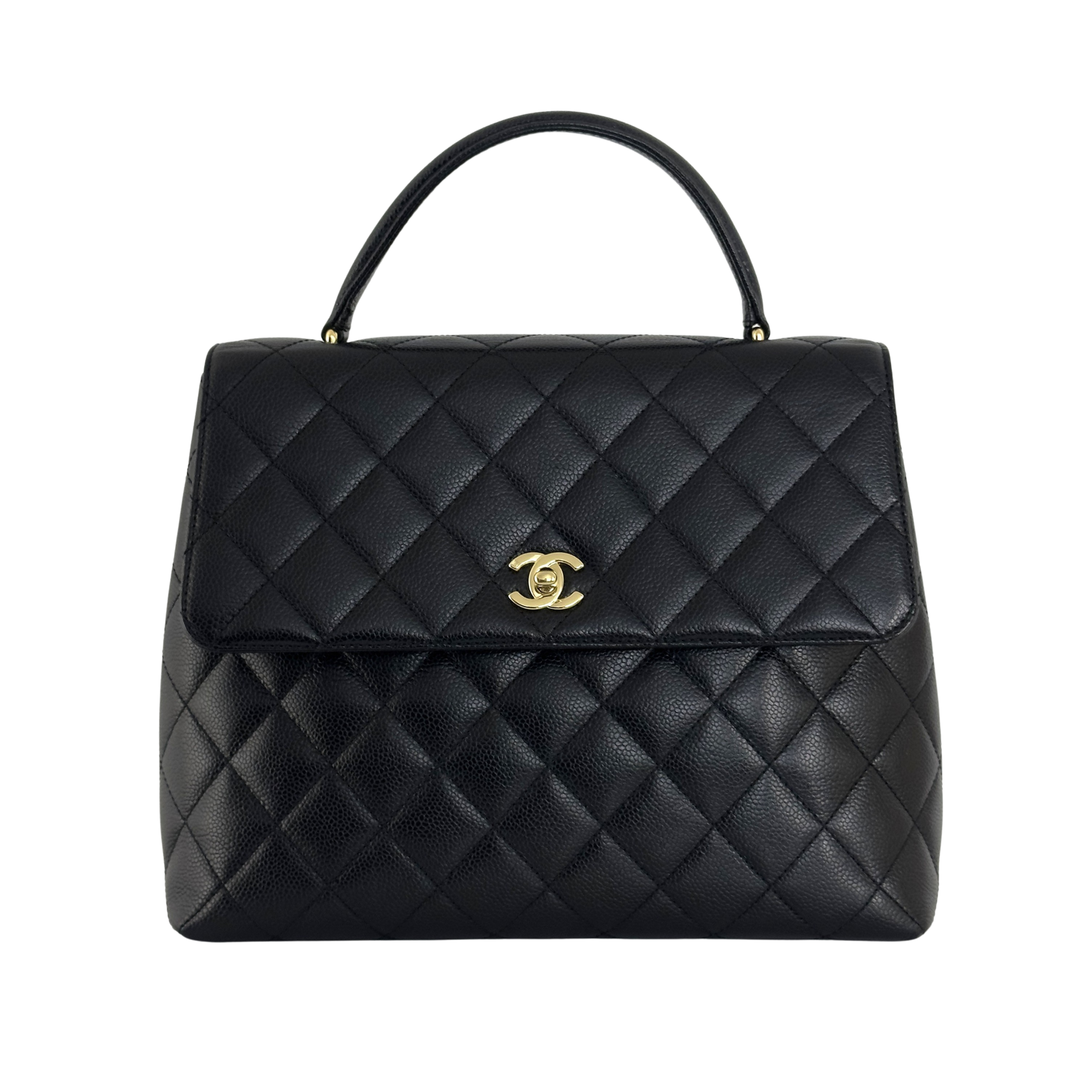 Sac à main CHANEL Coco Handle cuir caviar noir