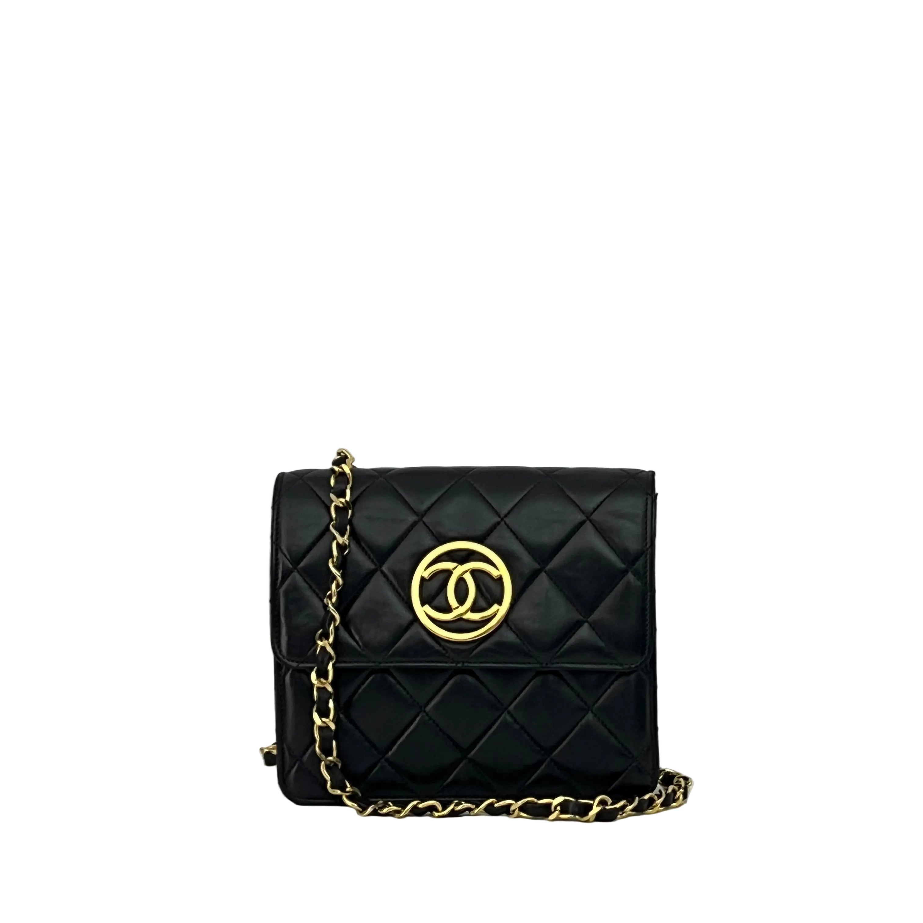 Sac CHANEL Timeless Coco Mark cuir d'agneau noir