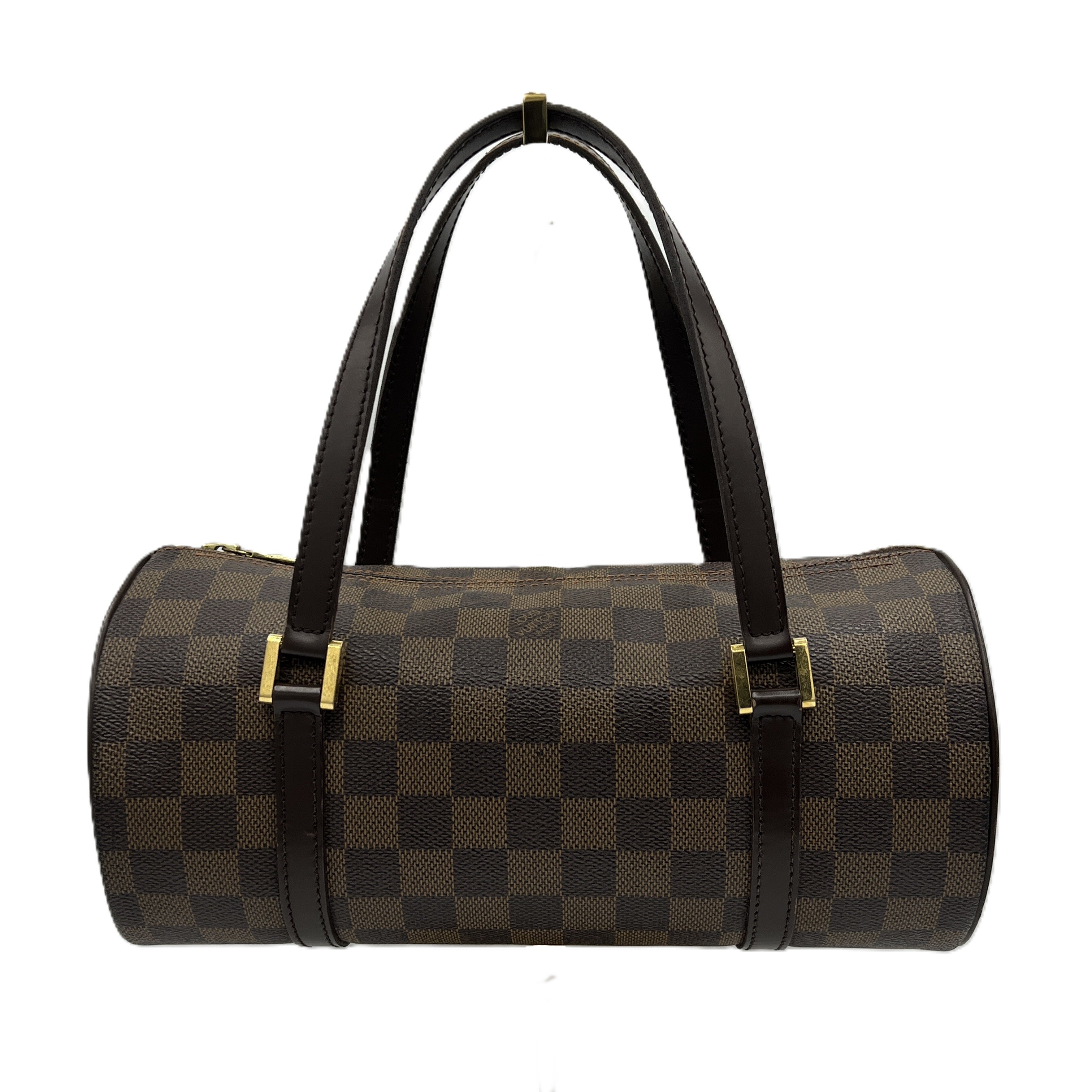 Sac à main LOUIS VUITTON Papillon toile et cuir marron