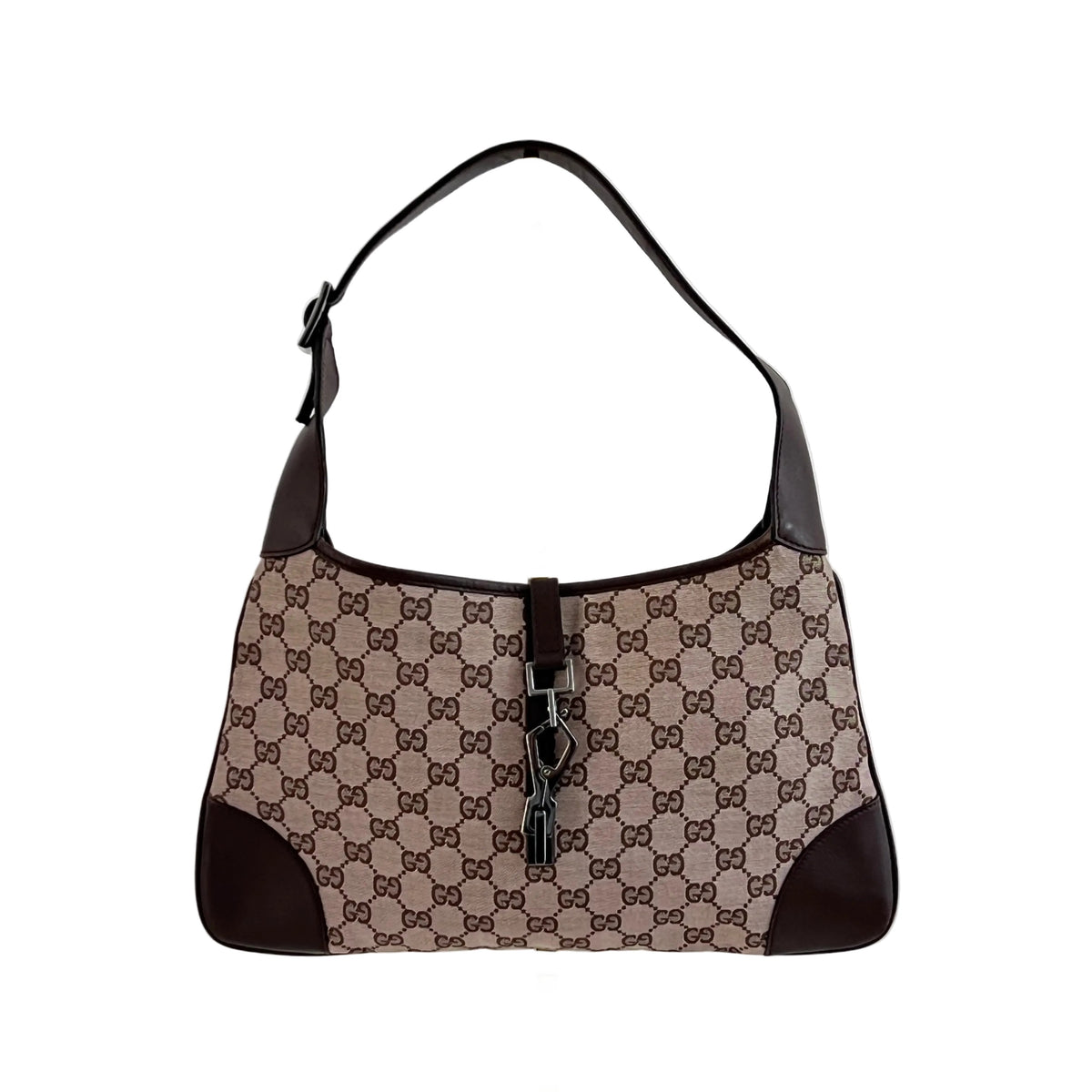 Sac GUCCI Jackie toile et cuir marron