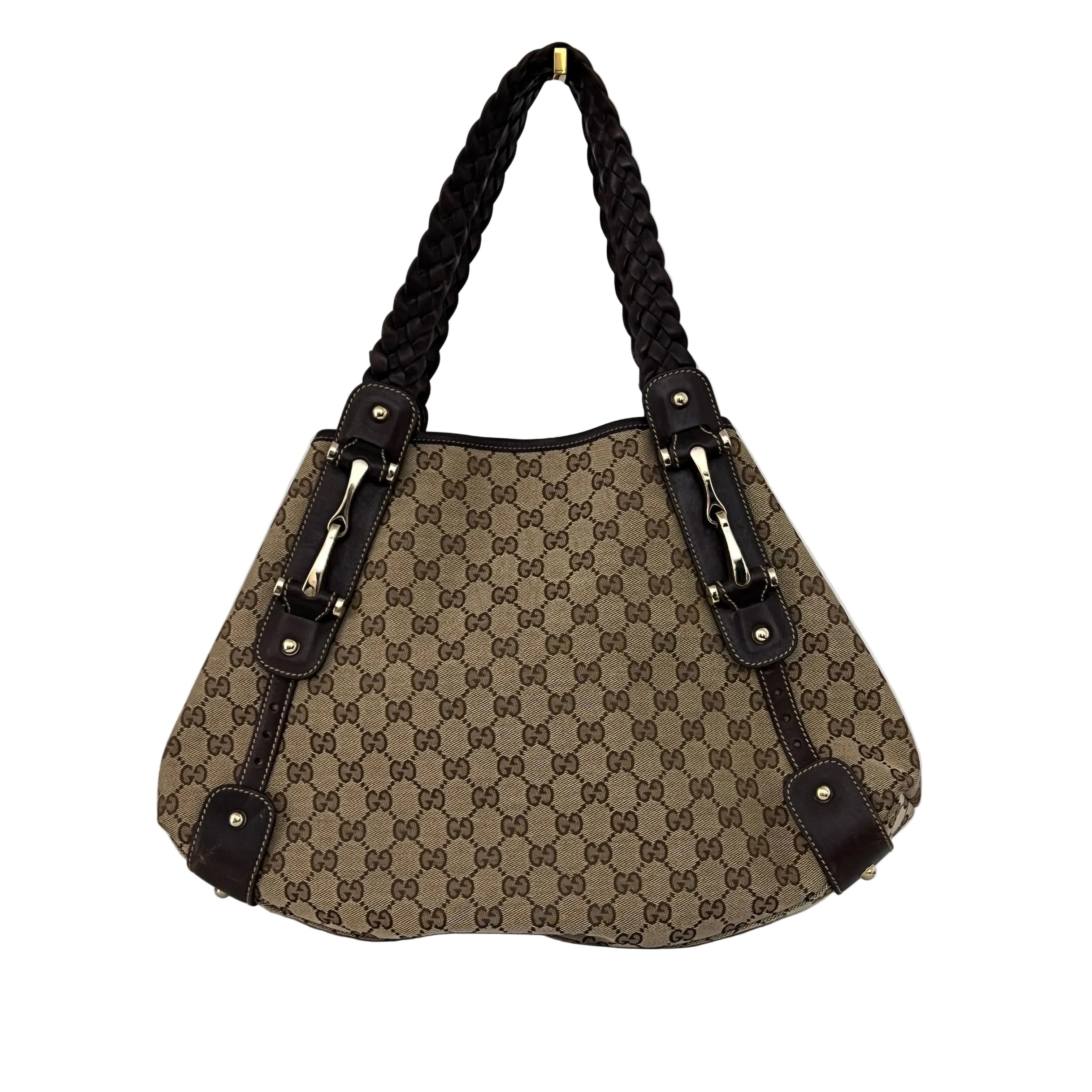 Sac GUCCI Pelham toile et cuir marron