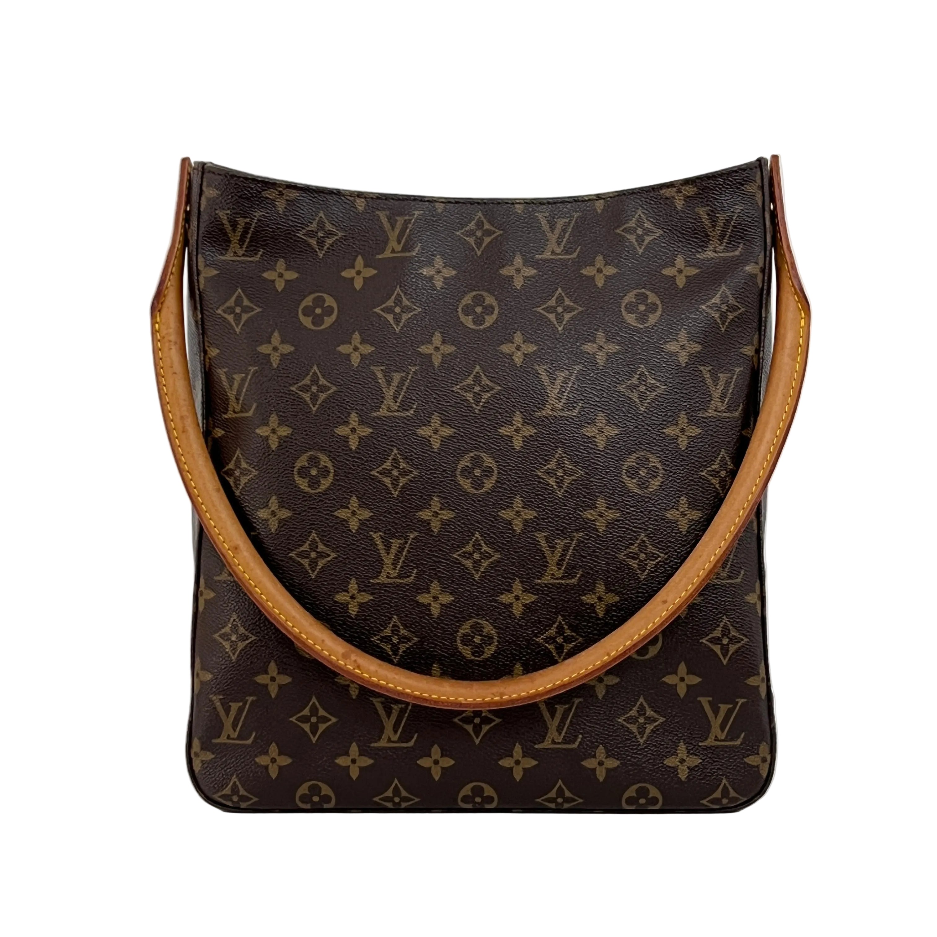 Sac LOUIS VUITTON Looping GM toile et cuir marron vintage 2001