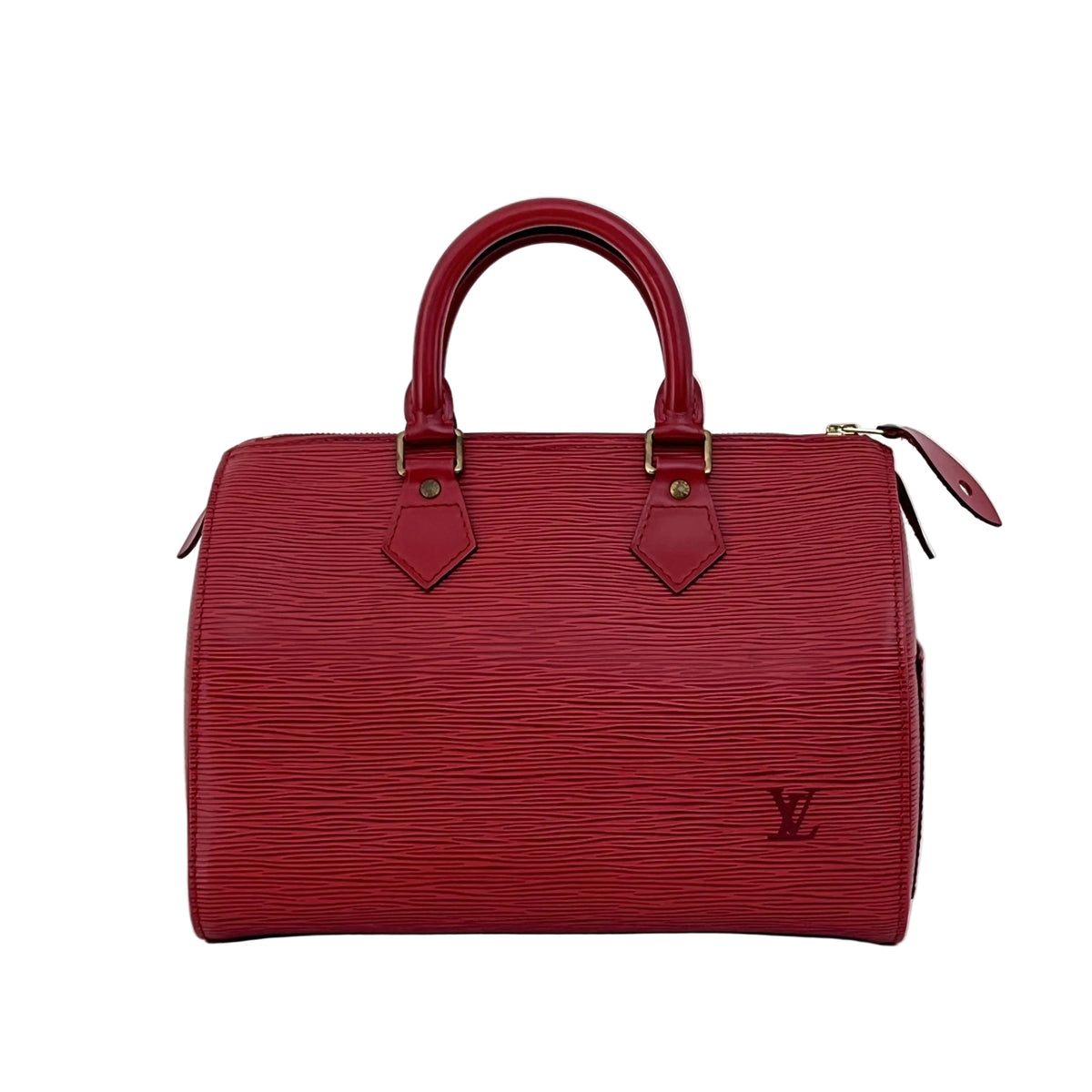 Sac LOUIS VUITTON Speedy 25 cuir épi rouge vintage 1994
