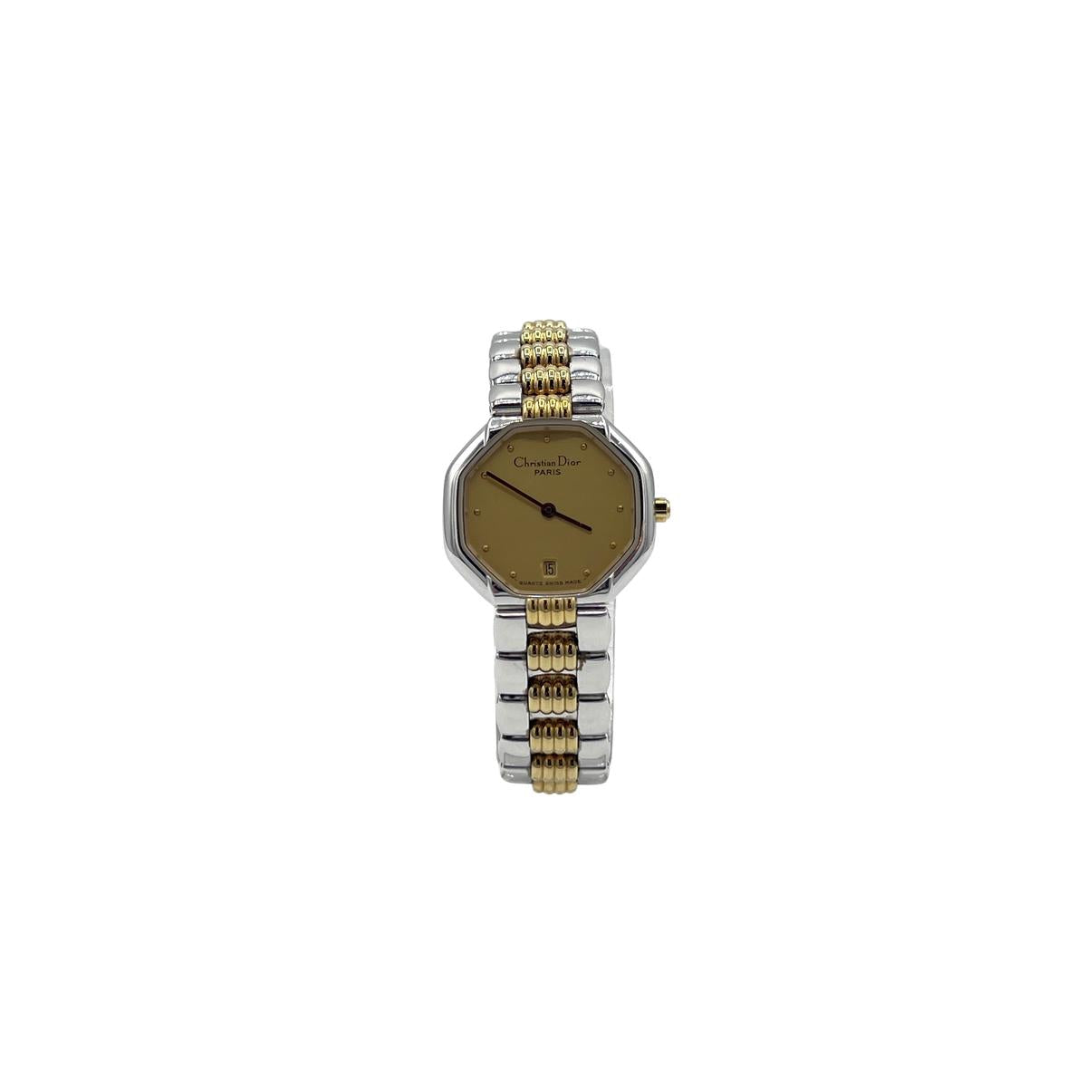 Montre DIOR Octagon acier bicolore