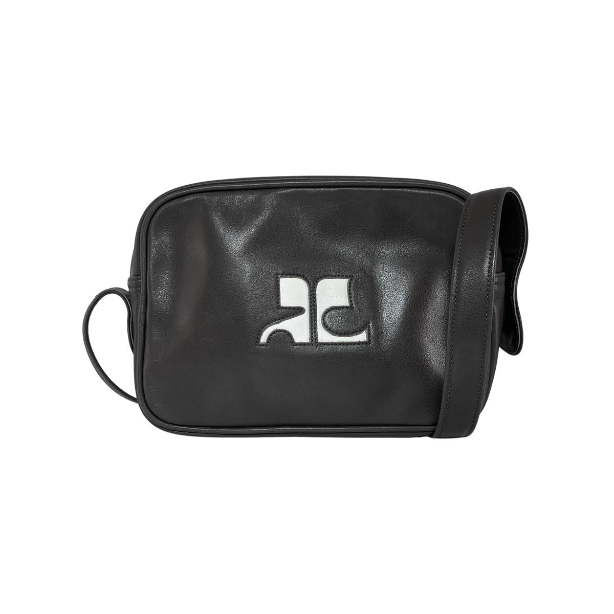 Sac à main COURREGES Caméra cuir gris