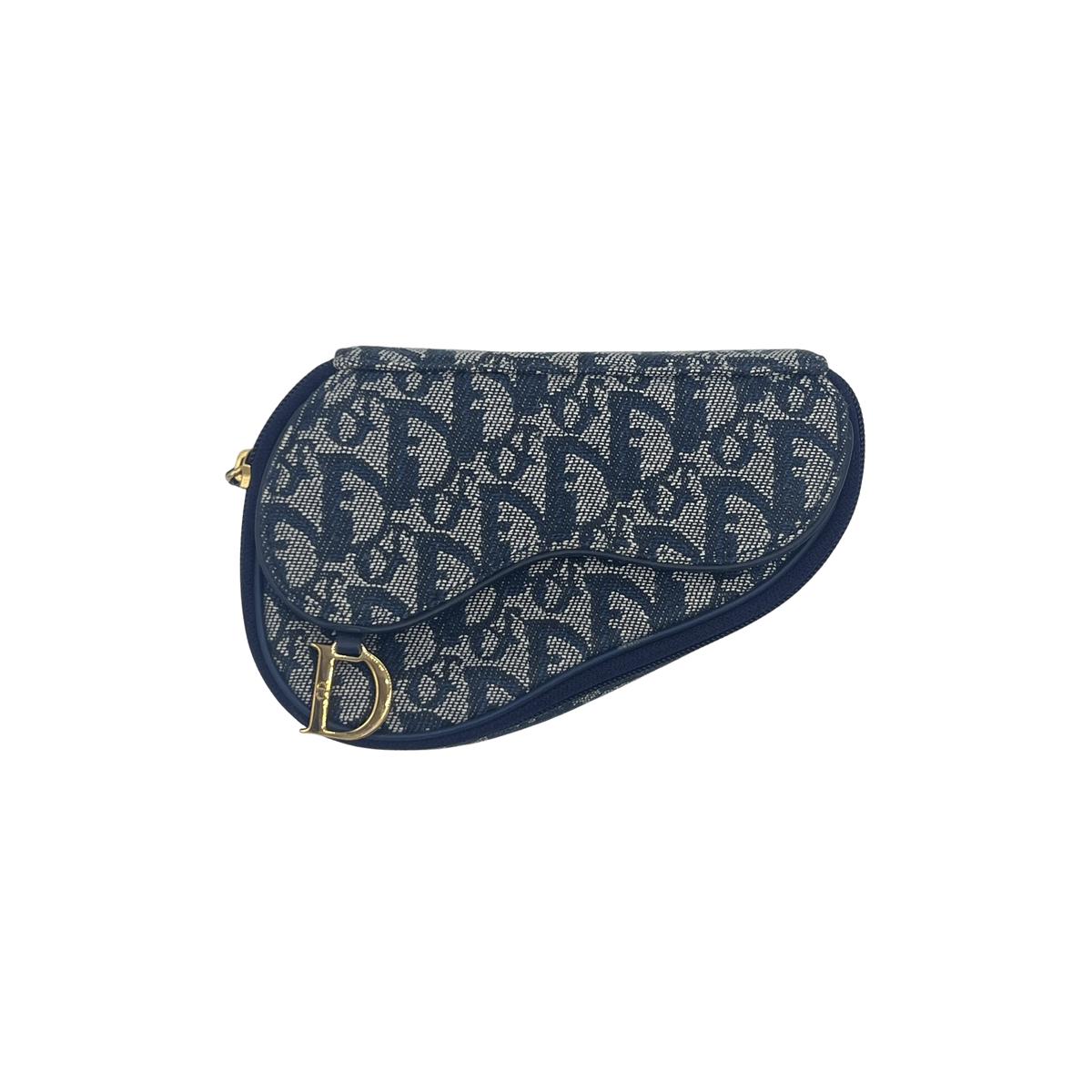 Pochette DIOR Saddle toile navy